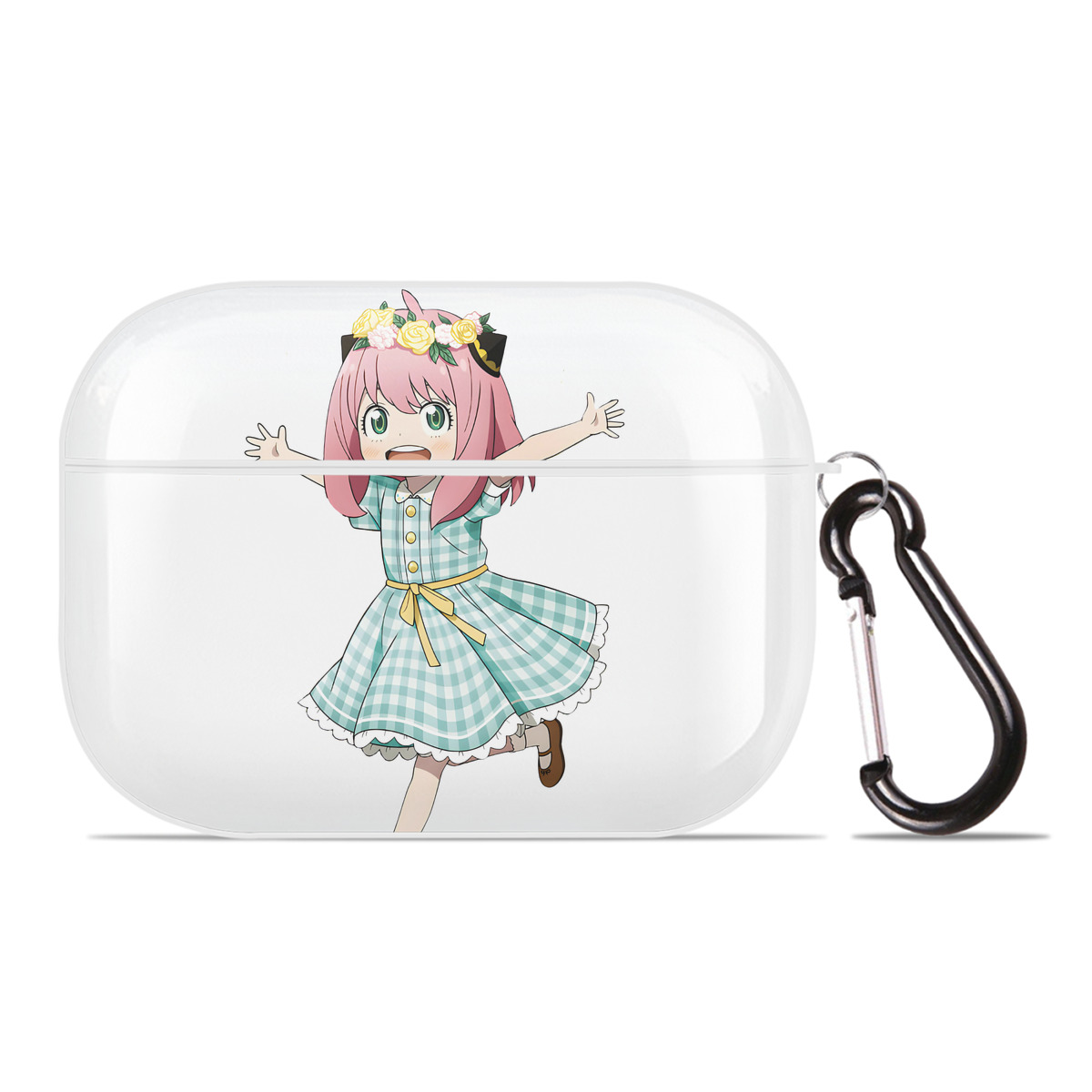 （画像用） SPY×FAMILY间谍家家酒 【AirPods Pro用】ハードシェル保護ケース 耐衝撃・防指紋・カラビナ付き商品仕様