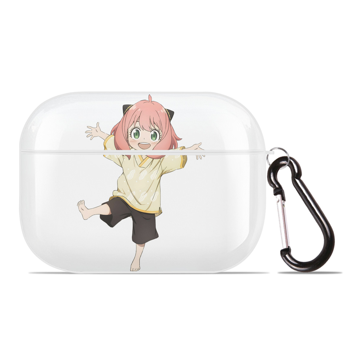（画像用） SPY×FAMILY间谍家家酒 【AirPods Pro用】ハードシェル保護ケース 耐衝撃・防指紋・カラビナ付き商品仕様