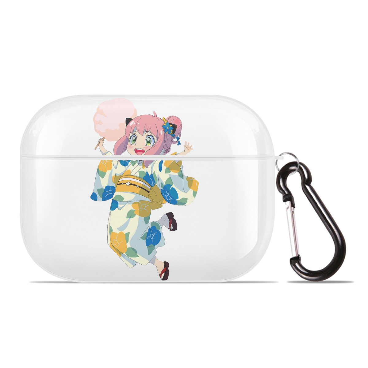 （画像用） SPY×FAMILY间谍家家酒 【AirPods Pro用】ハードシェル保護ケース 耐衝撃・防指紋・カラビナ付き商品仕様