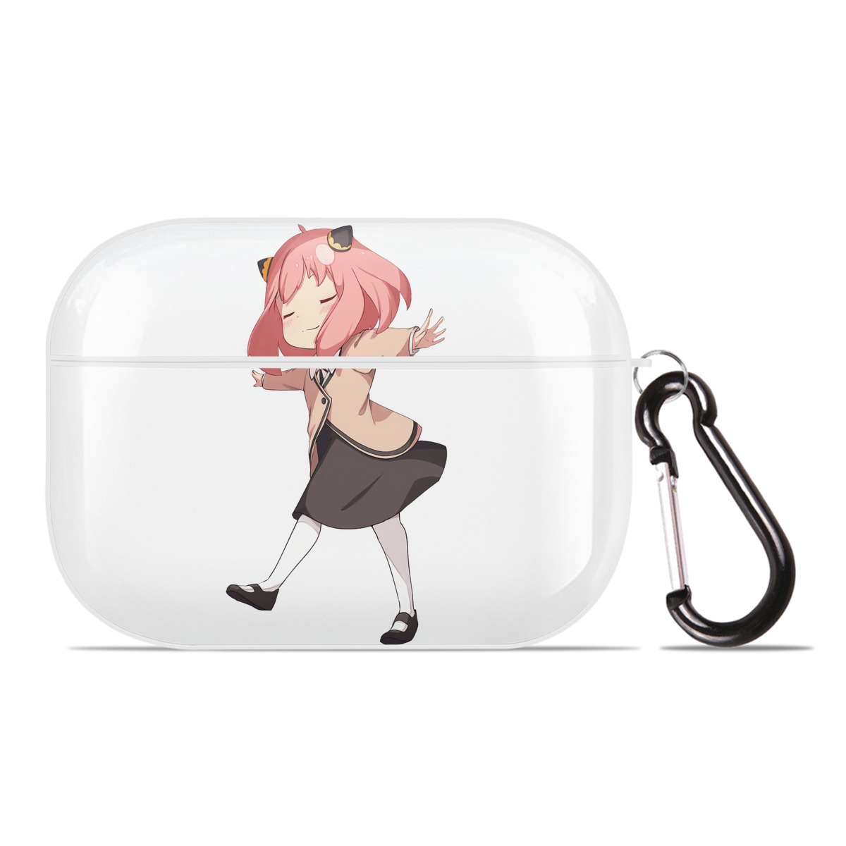 （画像用） SPY×FAMILY间谍家家酒 【AirPods Pro用】ハードシェル保護ケース 耐衝撃・防指紋・カラビナ付き商品仕様
