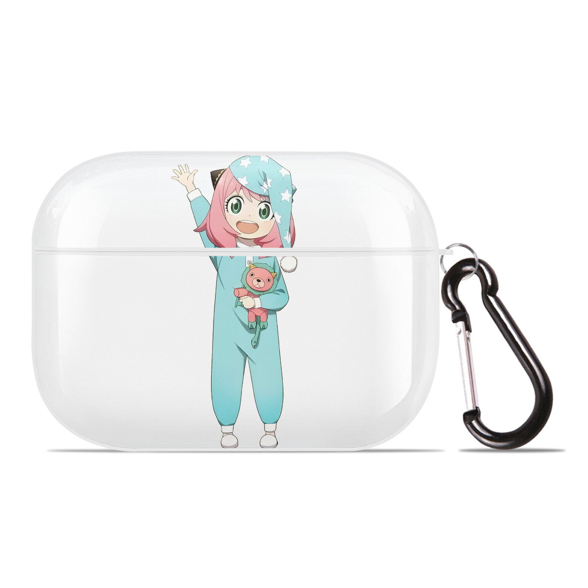 （画像用） SPY×FAMILY间谍家家酒 【AirPods Pro用】ハードシェル保護ケース 耐衝撃・防指紋・カラビナ付き商品仕様