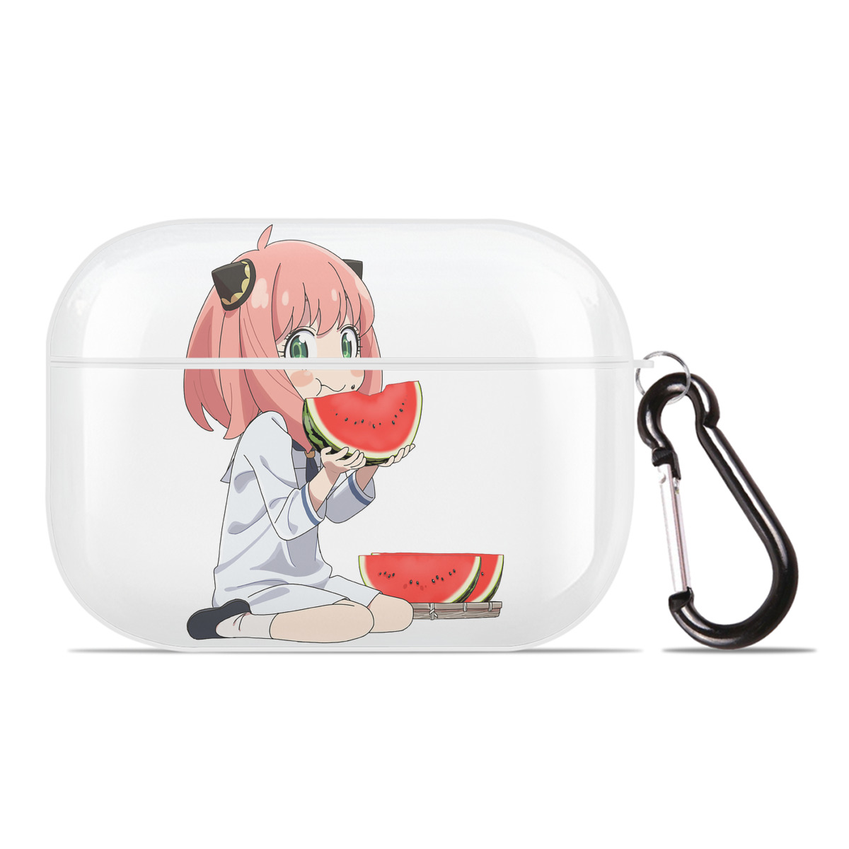 （画像用） SPY×FAMILY间谍家家酒 【AirPods Pro用】ハードシェル保護ケース 耐衝撃・防指紋・カラビナ付き商品仕様
