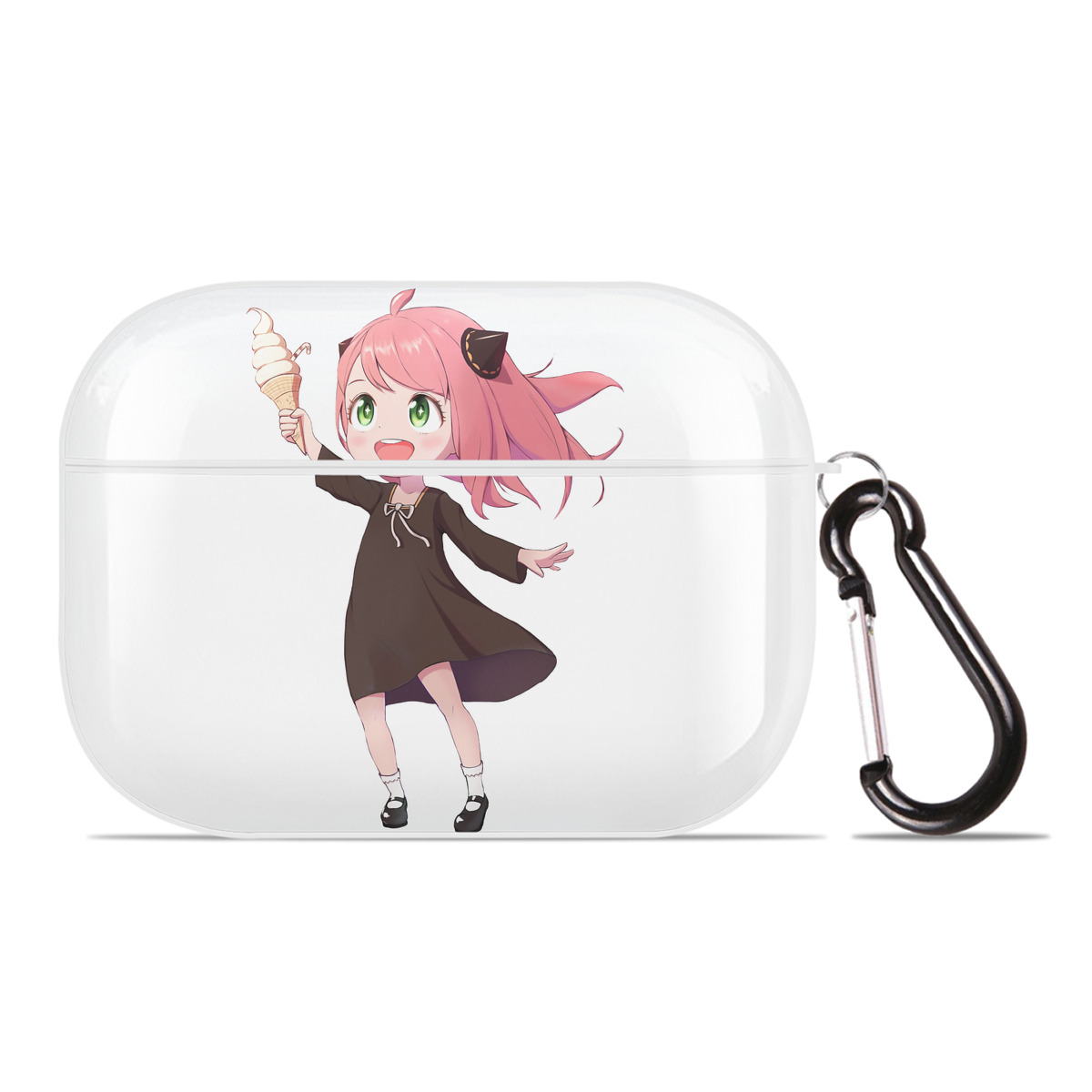 （画像用） SPY×FAMILY间谍家家酒 【AirPods Pro用】ハードシェル保護ケース 耐衝撃・防指紋・カラビナ付き商品仕様