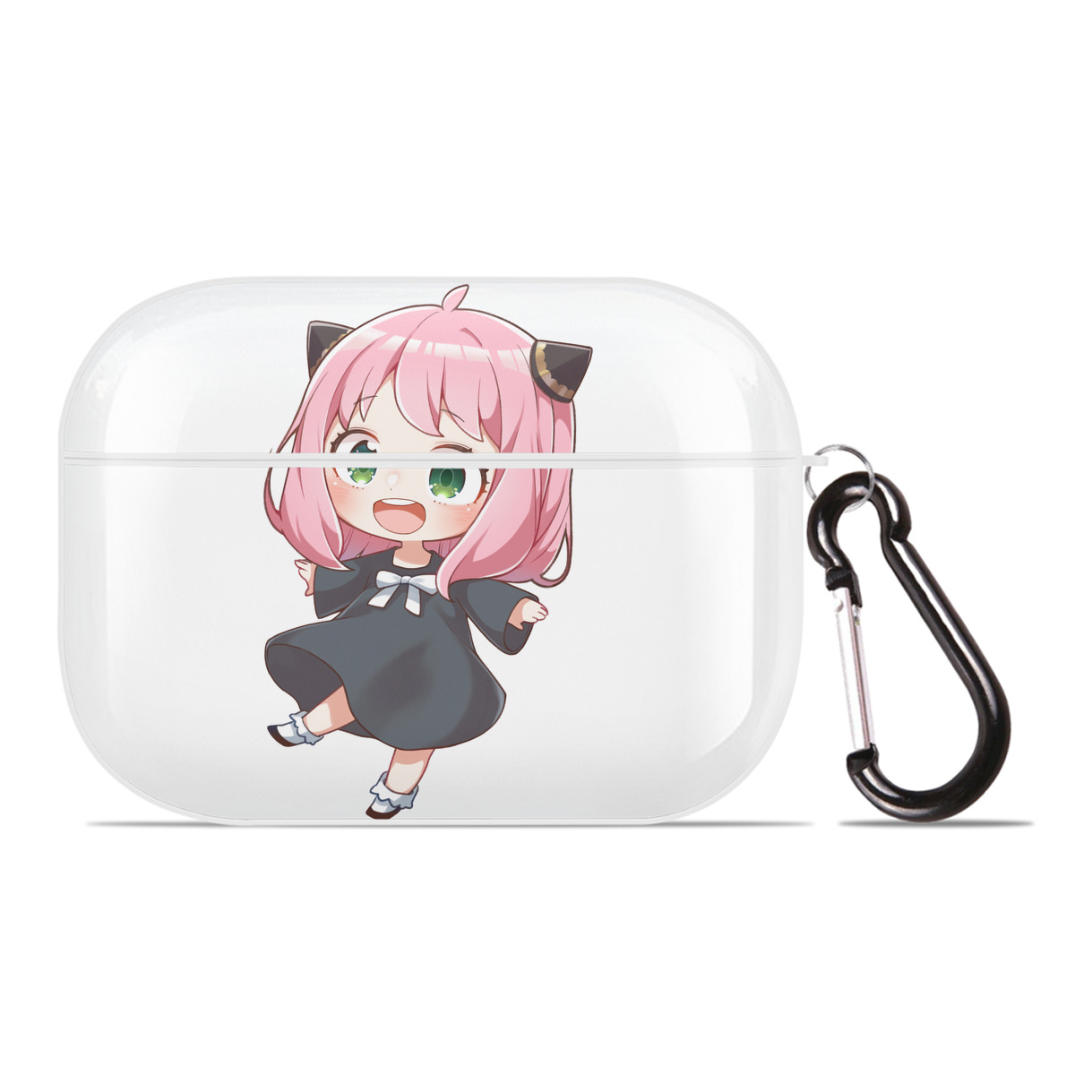 （画像用） SPY×FAMILY间谍家家酒 【AirPods Pro用】ハードシェル保護ケース 耐衝撃・防指紋・カラビナ付き商品仕様
