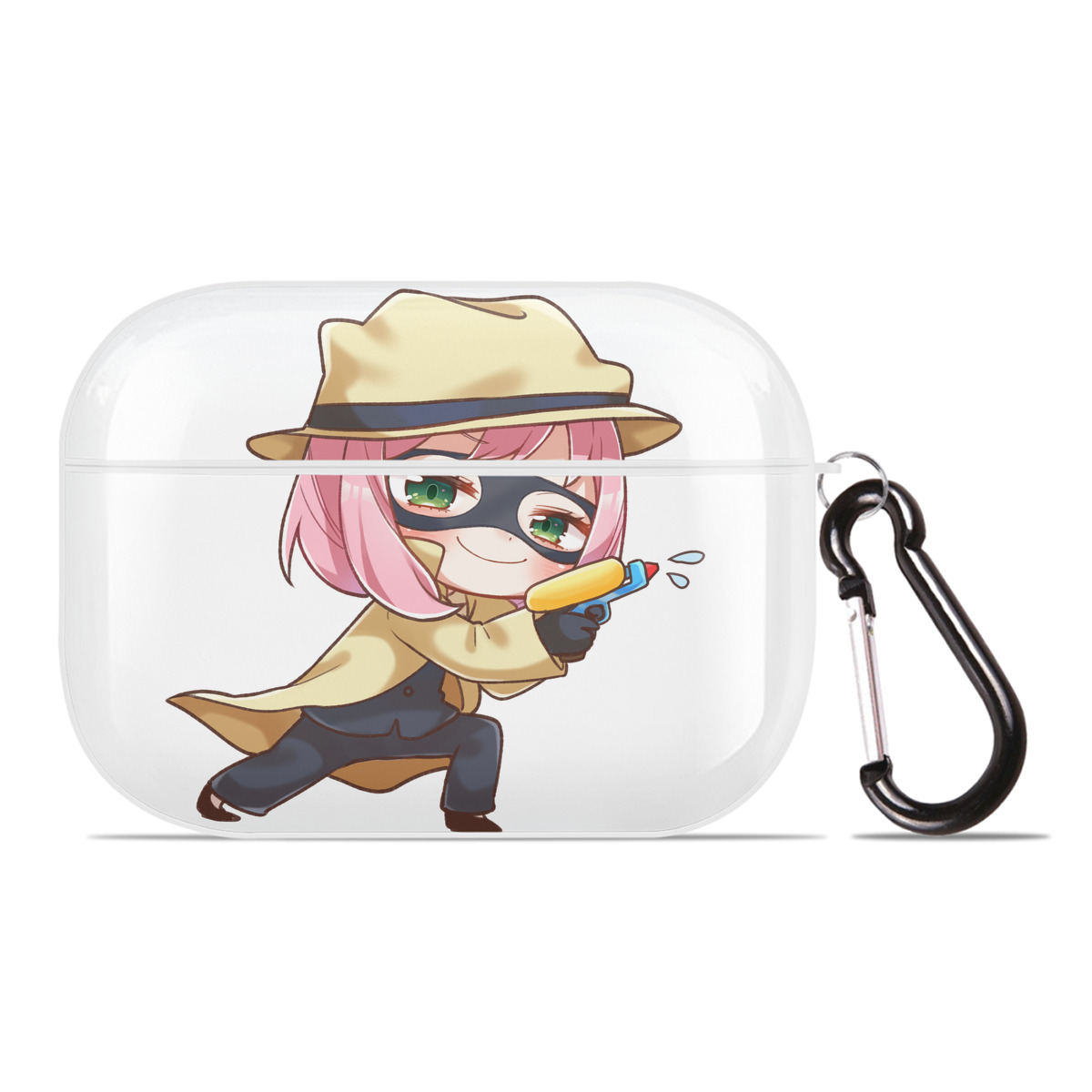 （画像用） SPY×FAMILY间谍家家酒 【AirPods Pro用】ハードシェル保護ケース 耐衝撃・防指紋・カラビナ付き商品仕様