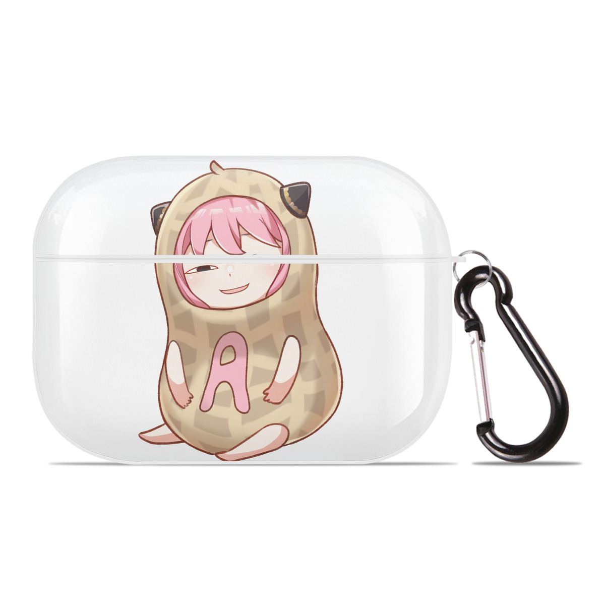 （画像用） SPY×FAMILY间谍家家酒 【AirPods Pro用】ハードシェル保護ケース 耐衝撃・防指紋・カラビナ付き商品仕様