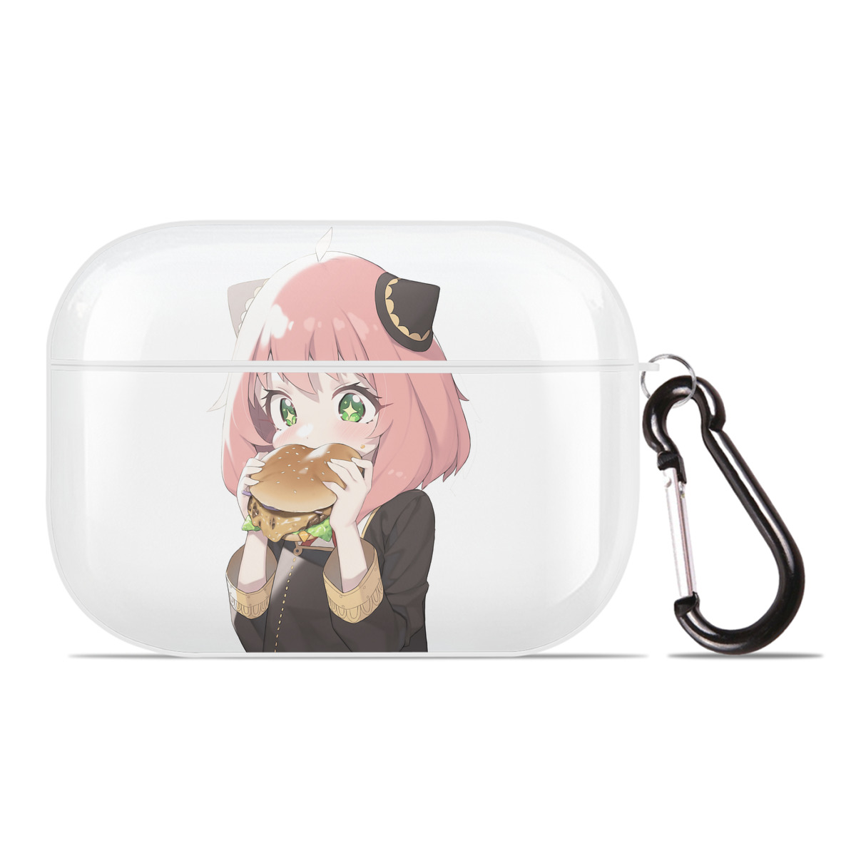 （画像用） SPY×FAMILY间谍家家酒 【AirPods Pro用】ハードシェル保護ケース 耐衝撃・防指紋・カラビナ付き商品仕様