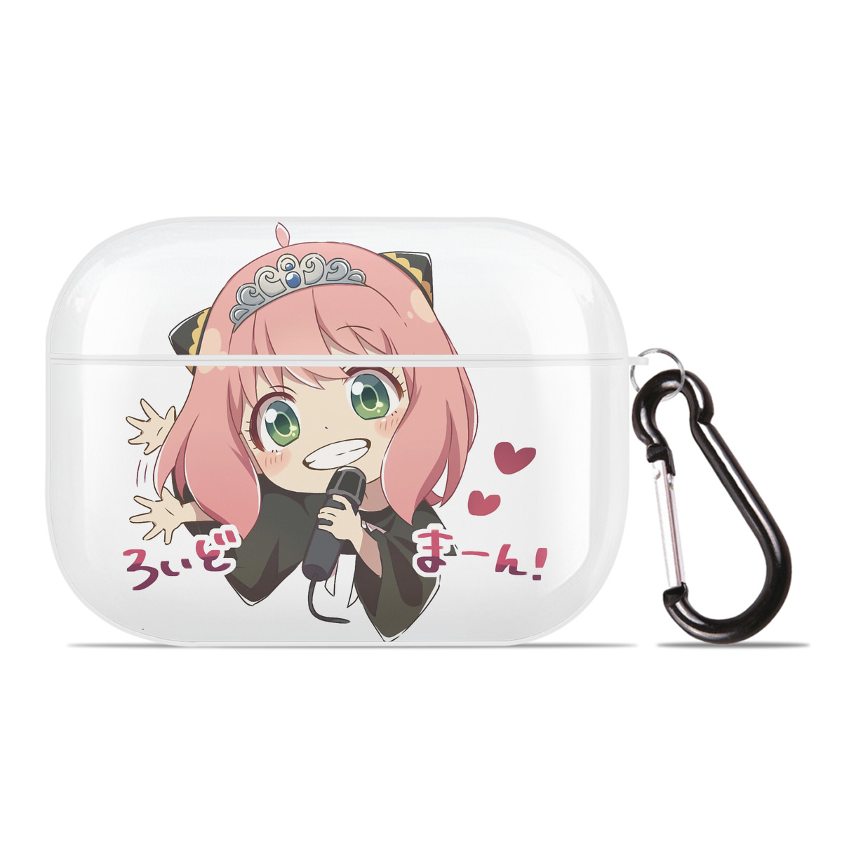 （画像用） SPY×FAMILY间谍家家酒 【AirPods Pro用】ハードシェル保護ケース 耐衝撃・防指紋・カラビナ付き商品仕様