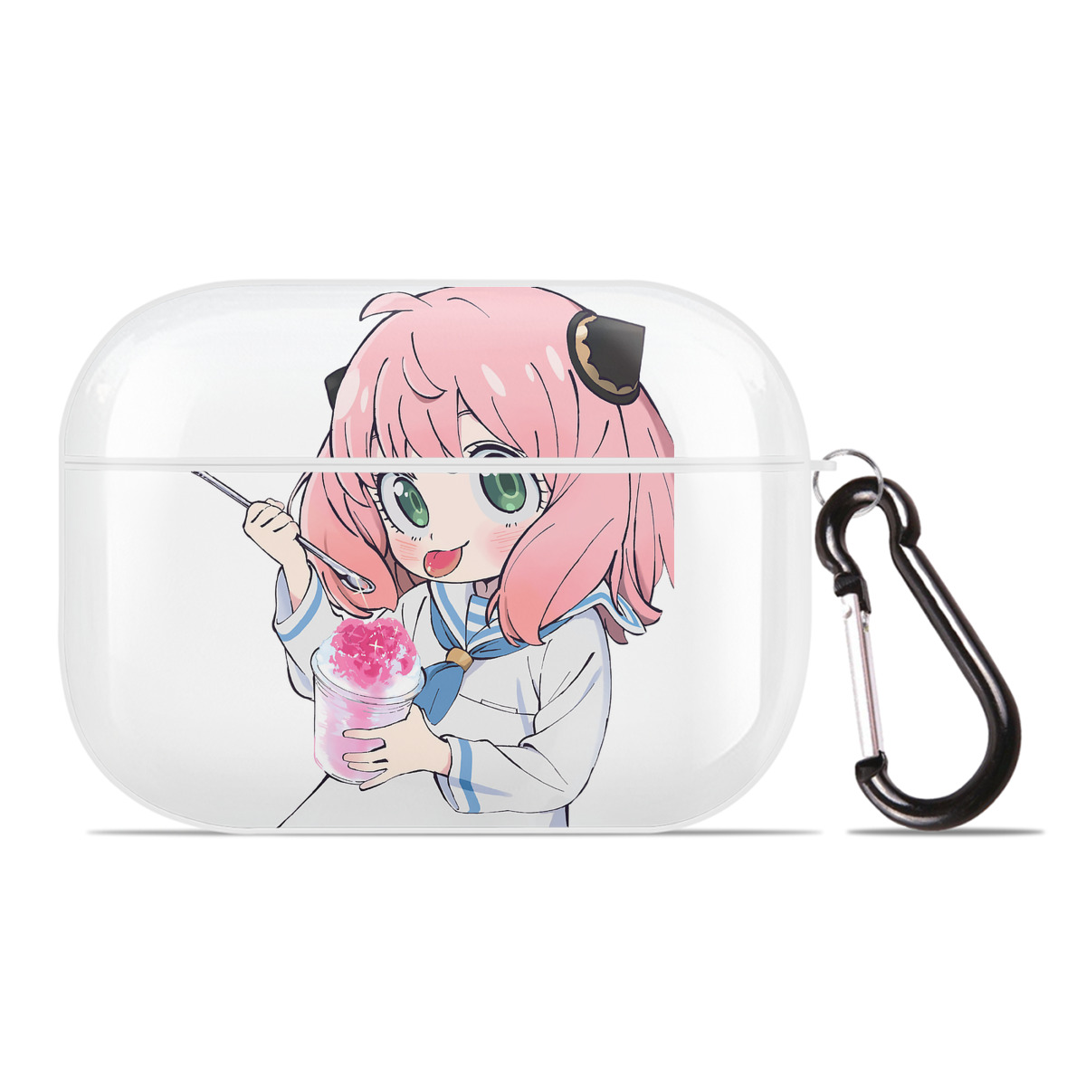 （画像用） SPY×FAMILY间谍家家酒 【AirPods Pro用】ハードシェル保護ケース 耐衝撃・防指紋・カラビナ付き商品仕様