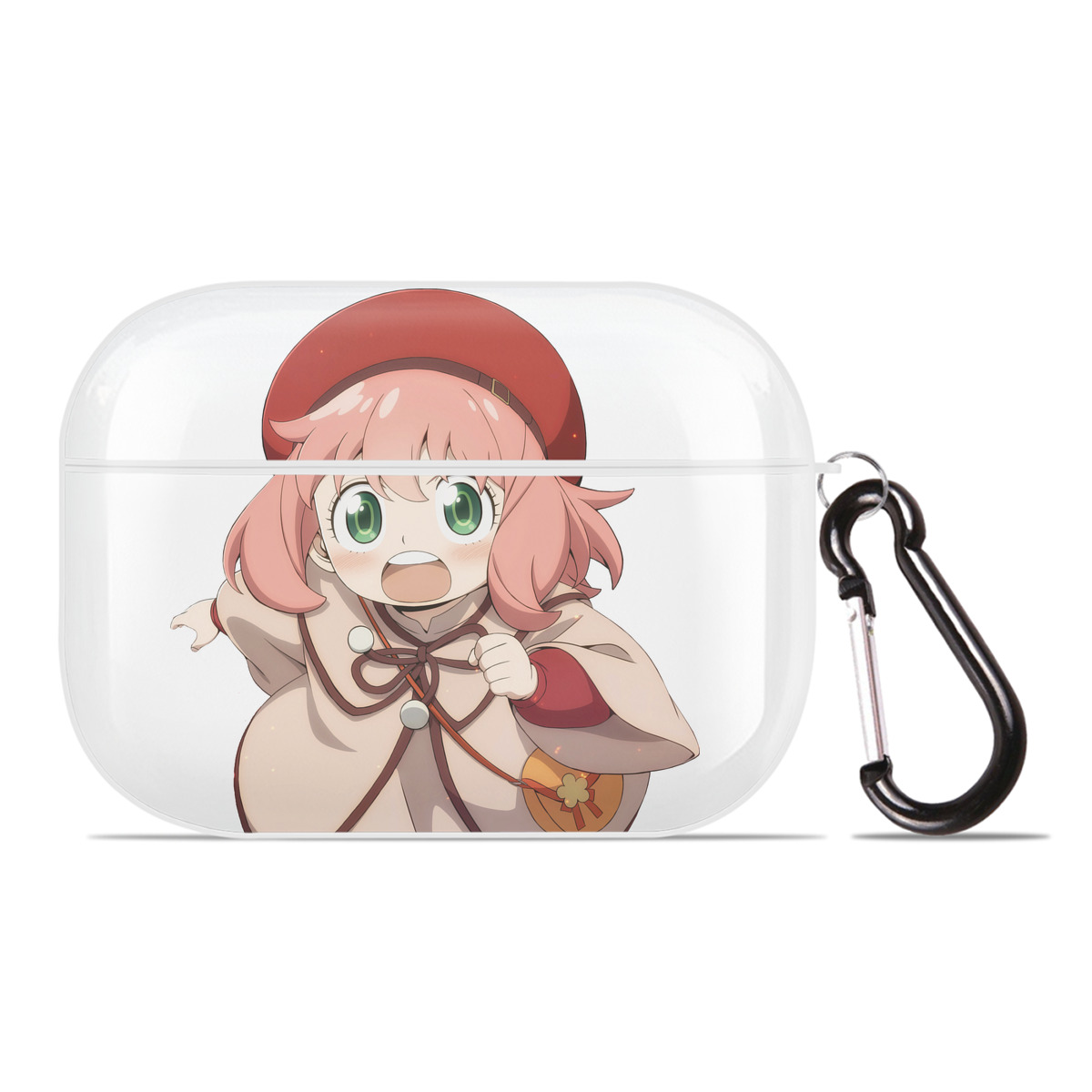 （画像用） SPY×FAMILY间谍家家酒 【AirPods Pro用】ハードシェル保護ケース 耐衝撃・防指紋・カラビナ付き商品仕様