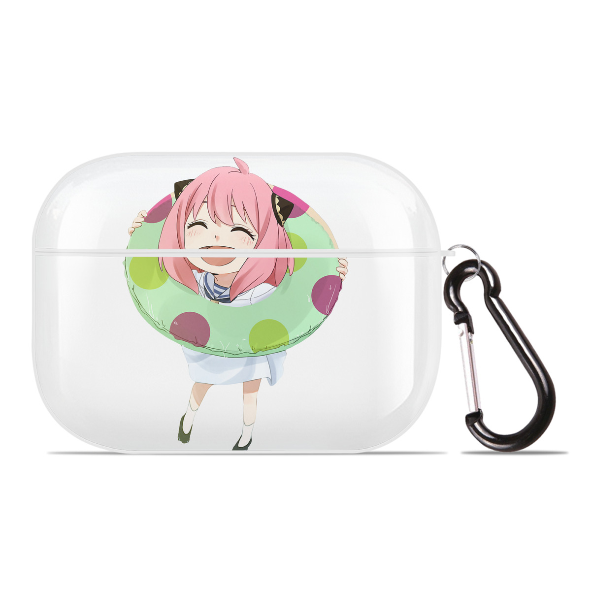 （画像用） SPY×FAMILY间谍家家酒 【AirPods Pro用】ハードシェル保護ケース 耐衝撃・防指紋・カラビナ付き商品仕様
