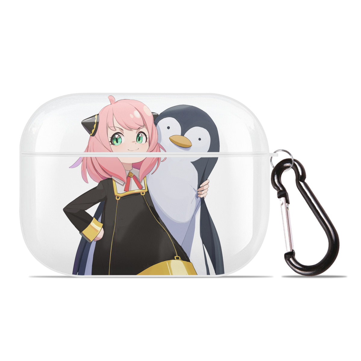 （画像用） SPY×FAMILY间谍家家酒 【AirPods Pro用】ハードシェル保護ケース 耐衝撃・防指紋・カラビナ付き商品仕様