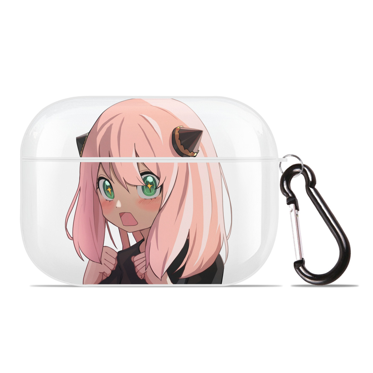 （画像用） SPY×FAMILY间谍家家酒 【AirPods Pro用】ハードシェル保護ケース 耐衝撃・防指紋・カラビナ付き商品仕様