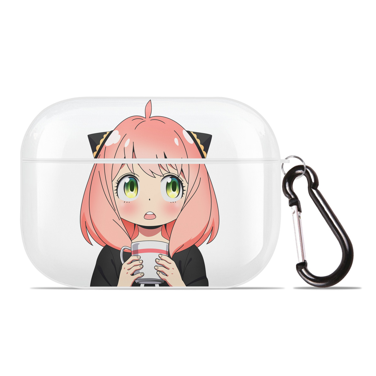（画像用） SPY×FAMILY间谍家家酒 【AirPods Pro用】ハードシェル保護ケース 耐衝撃・防指紋・カラビナ付き商品仕様