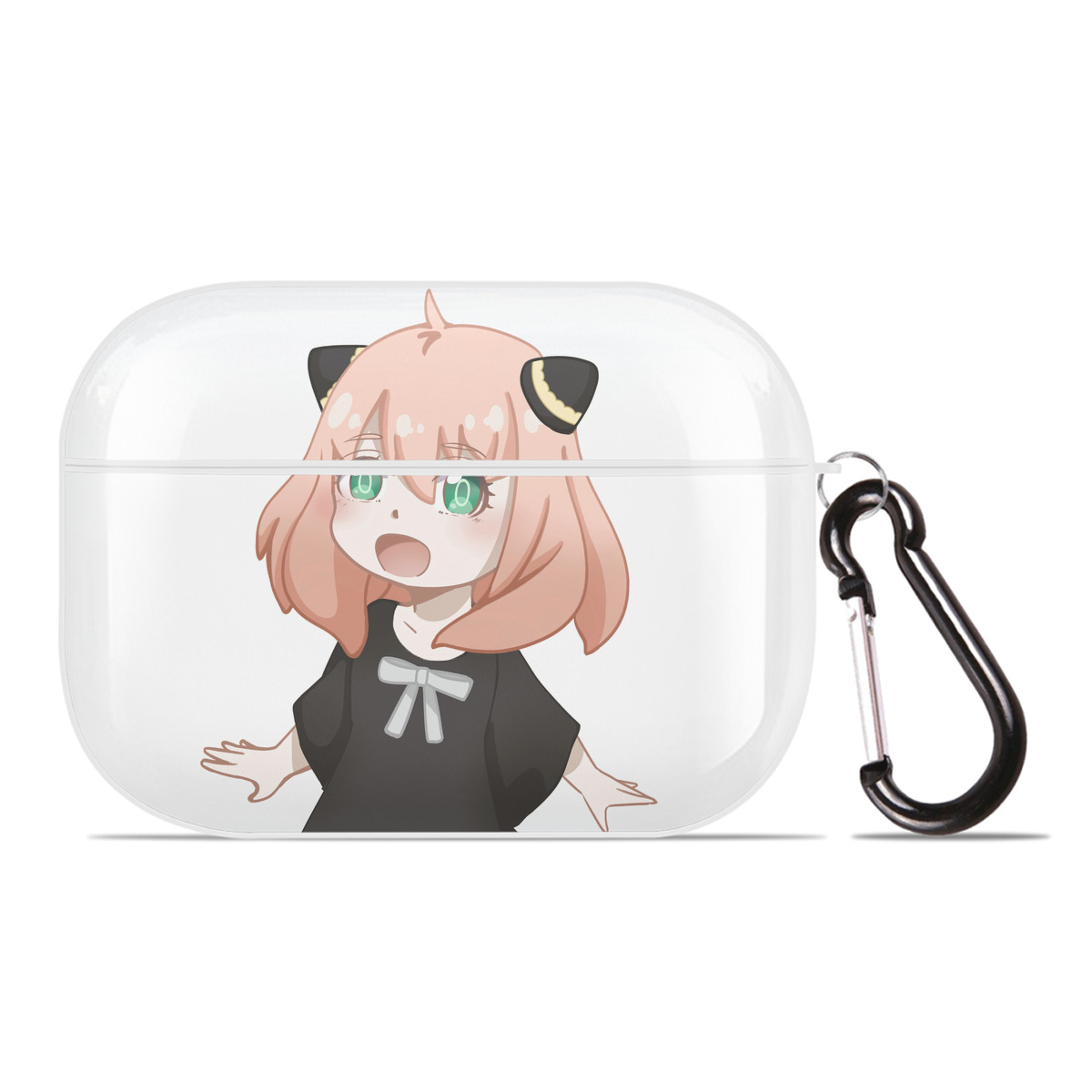 （画像用） SPY×FAMILY间谍家家酒 【AirPods Pro用】ハードシェル保護ケース 耐衝撃・防指紋・カラビナ付き商品仕様
