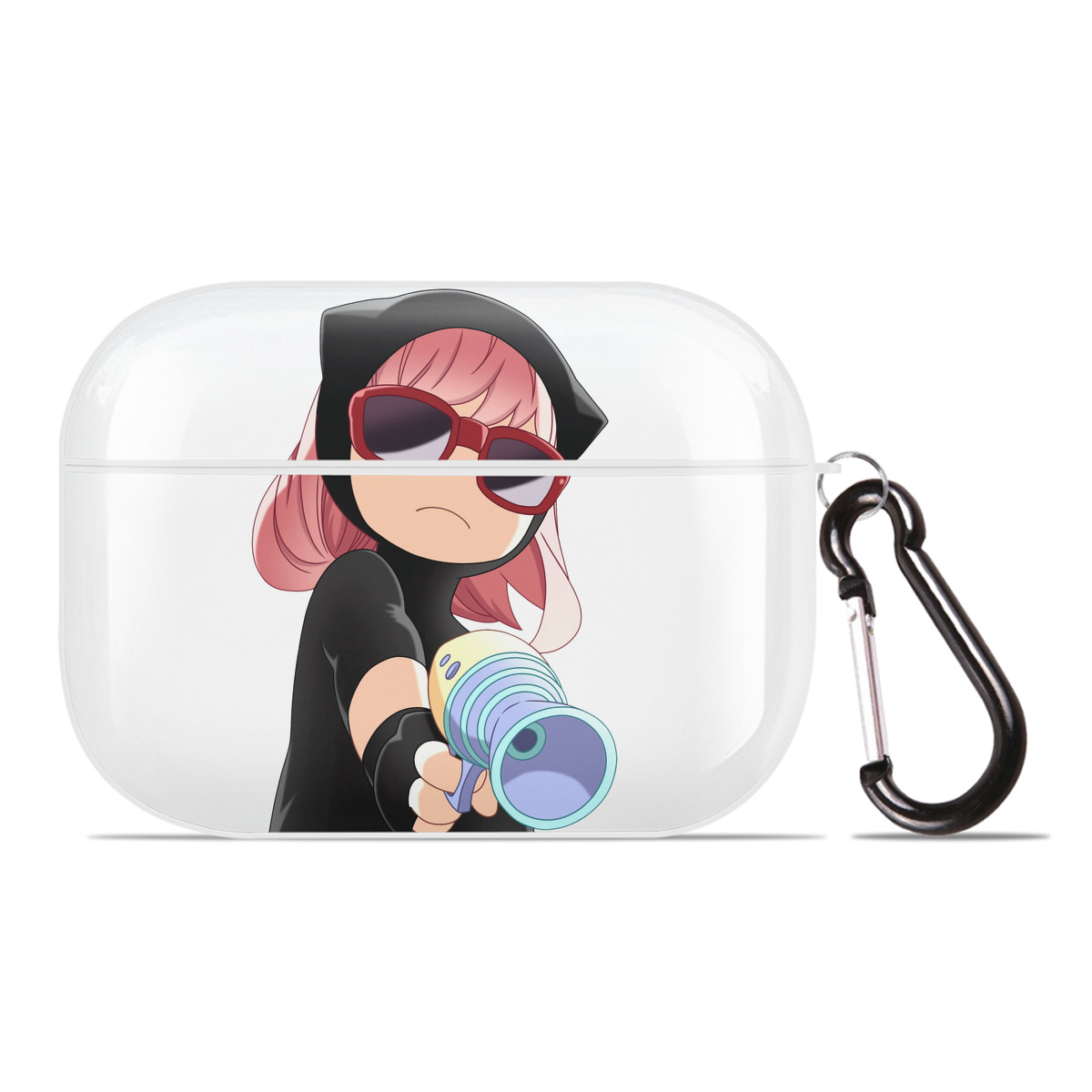 （画像用） SPY×FAMILY间谍家家酒 【AirPods Pro用】ハードシェル保護ケース 耐衝撃・防指紋・カラビナ付き商品仕様