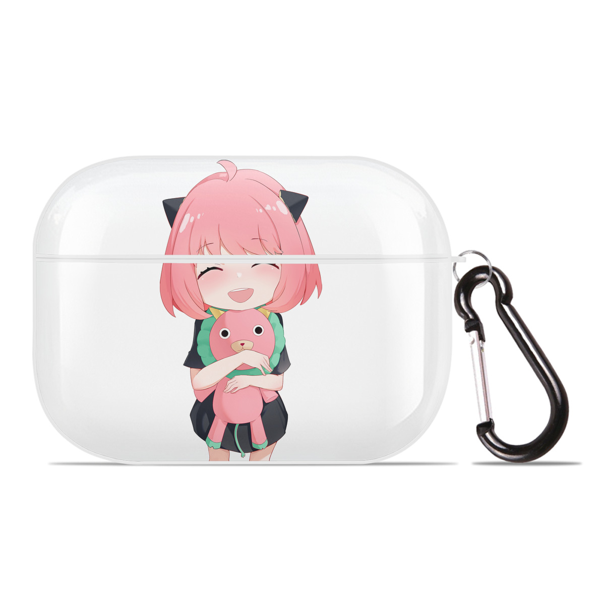 （画像用） SPY×FAMILY间谍家家酒 【AirPods Pro用】ハードシェル保護ケース 耐衝撃・防指紋・カラビナ付き商品仕様