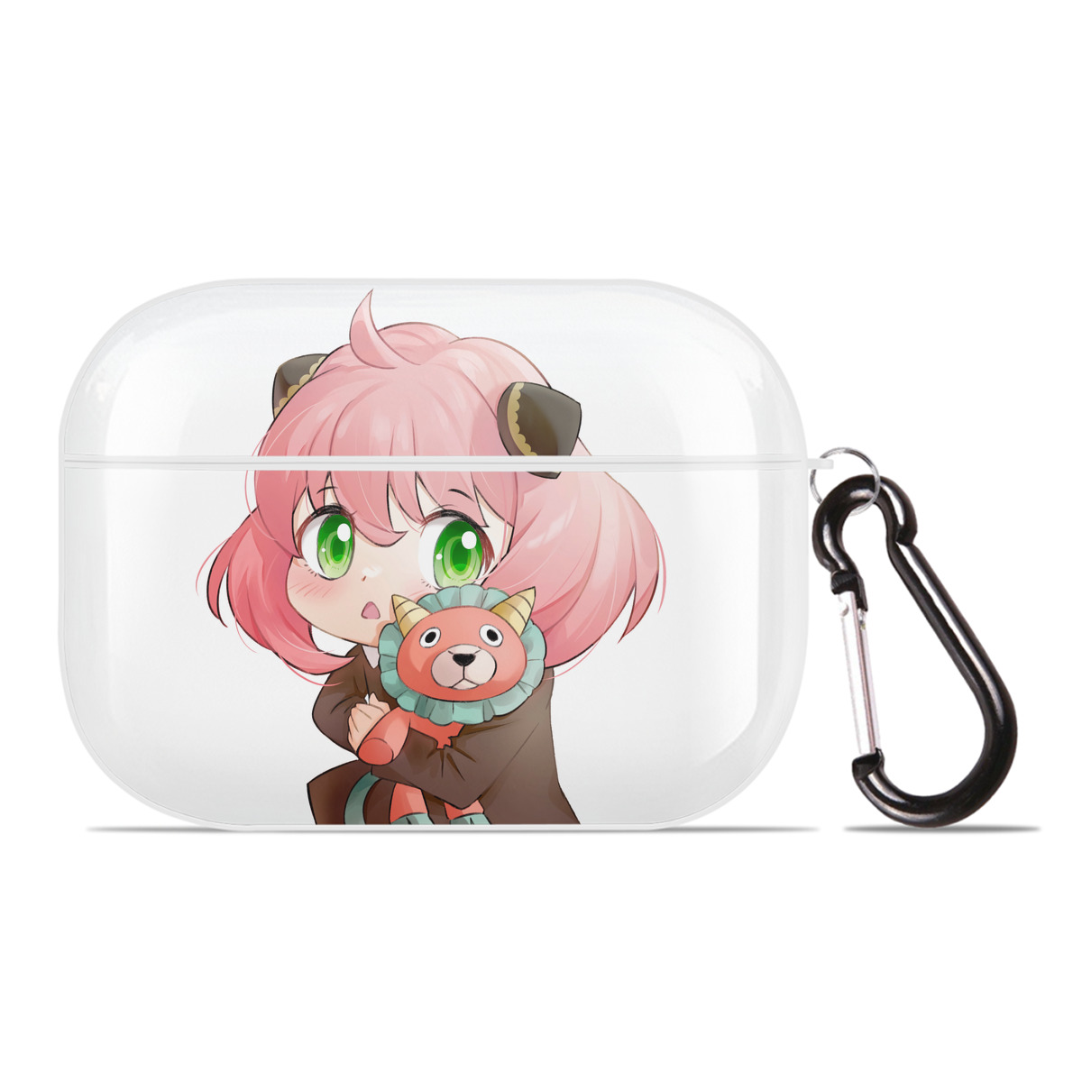 （画像用） SPY×FAMILY间谍家家酒 【AirPods Pro用】ハードシェル保護ケース 耐衝撃・防指紋・カラビナ付き商品仕様