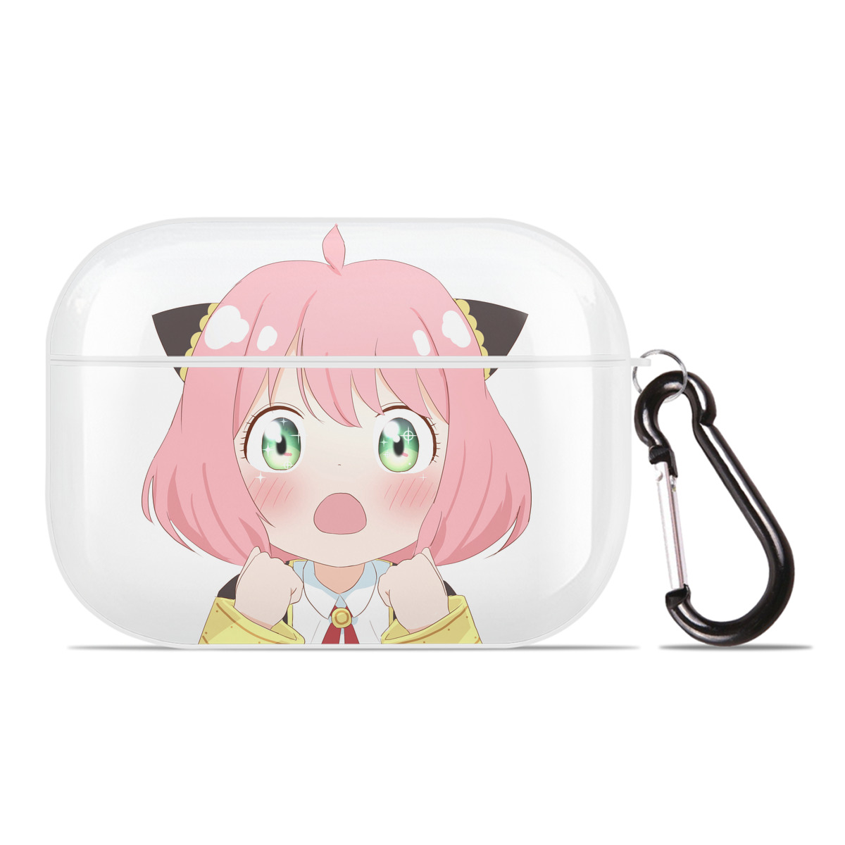 （画像用） SPY×FAMILY间谍家家酒 【AirPods Pro用】ハードシェル保護ケース 耐衝撃・防指紋・カラビナ付き商品仕様