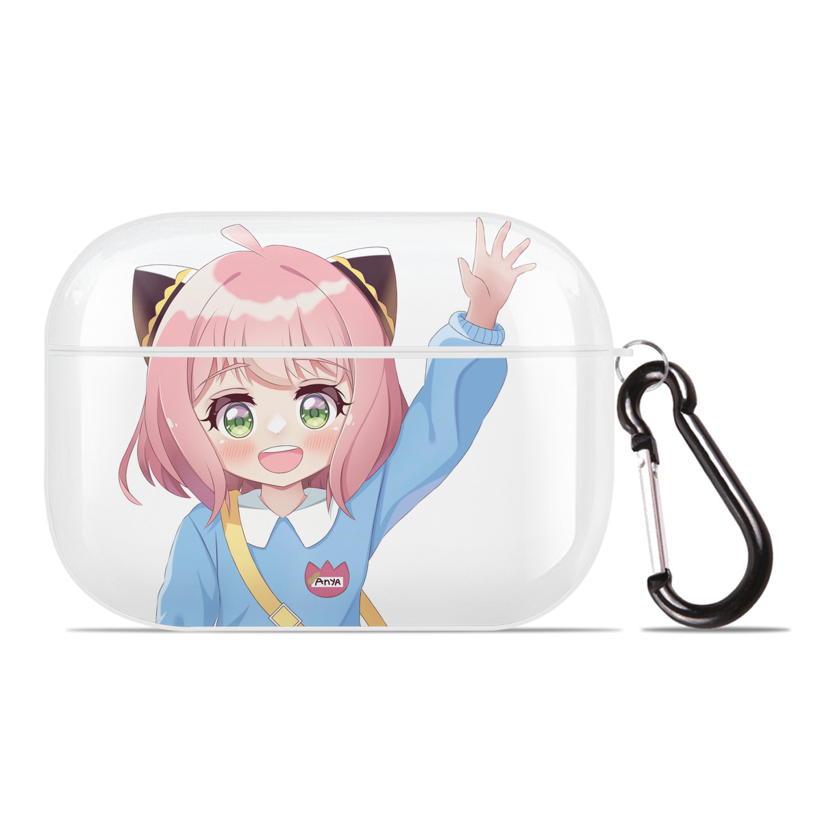 （画像用） SPY×FAMILY间谍家家酒 【AirPods Pro用】ハードシェル保護ケース 耐衝撃・防指紋・カラビナ付き商品仕様