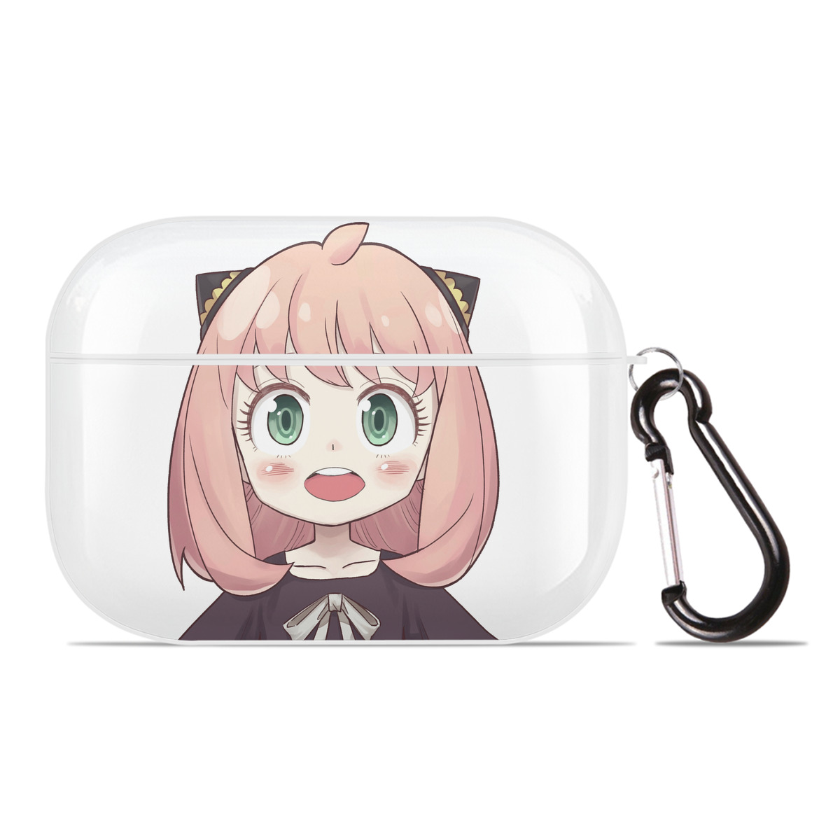 （画像用） SPY×FAMILY间谍家家酒 【AirPods Pro用】ハードシェル保護ケース 耐衝撃・防指紋・カラビナ付き商品仕様