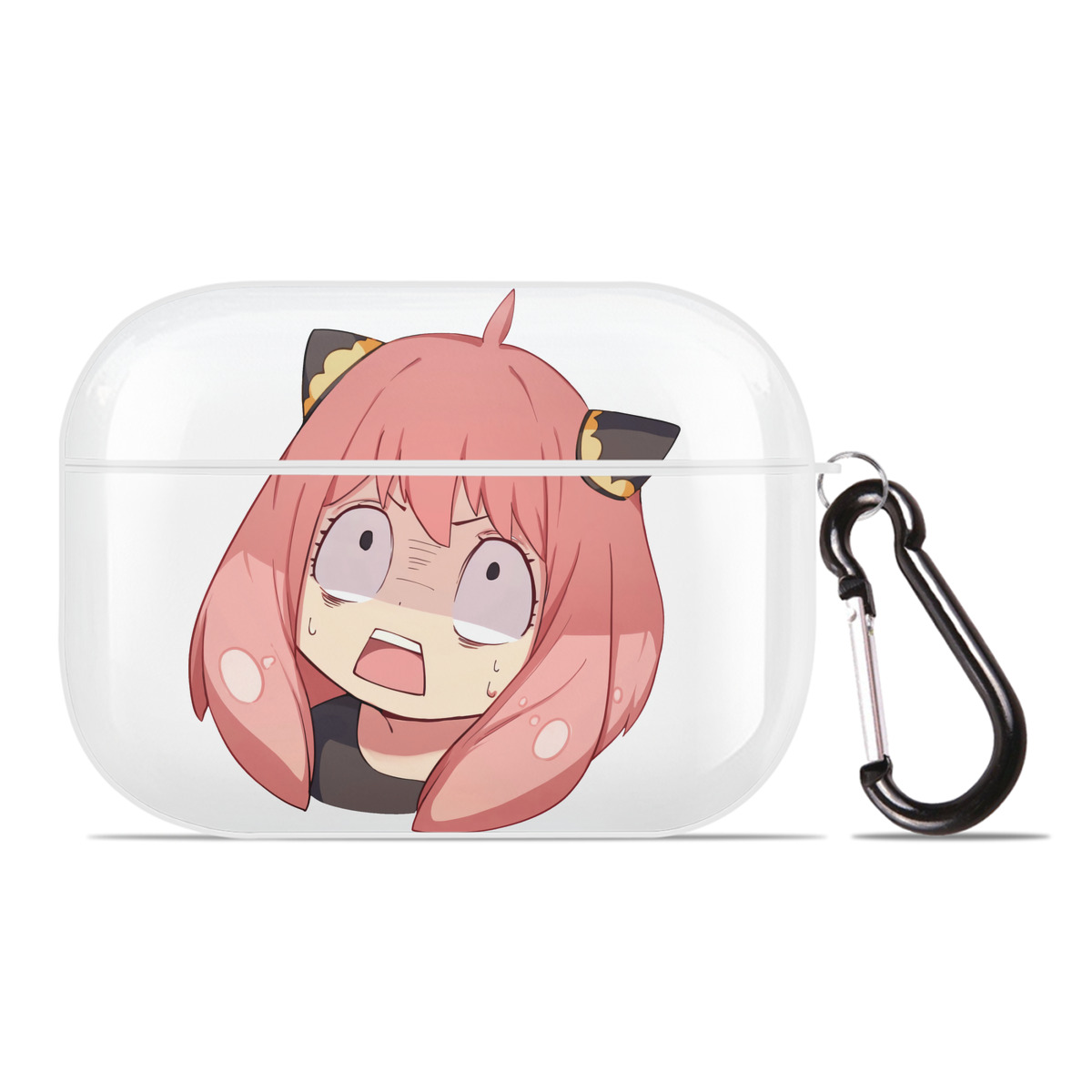 （画像用） SPY×FAMILY间谍家家酒 【AirPods Pro用】ハードシェル保護ケース 耐衝撃・防指紋・カラビナ付き商品仕様