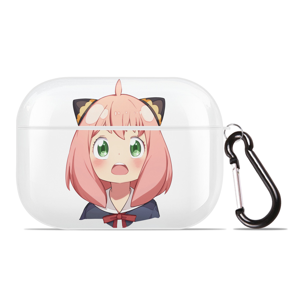 （画像用） SPY×FAMILY间谍家家酒 【AirPods Pro用】ハードシェル保護ケース 耐衝撃・防指紋・カラビナ付き商品仕様