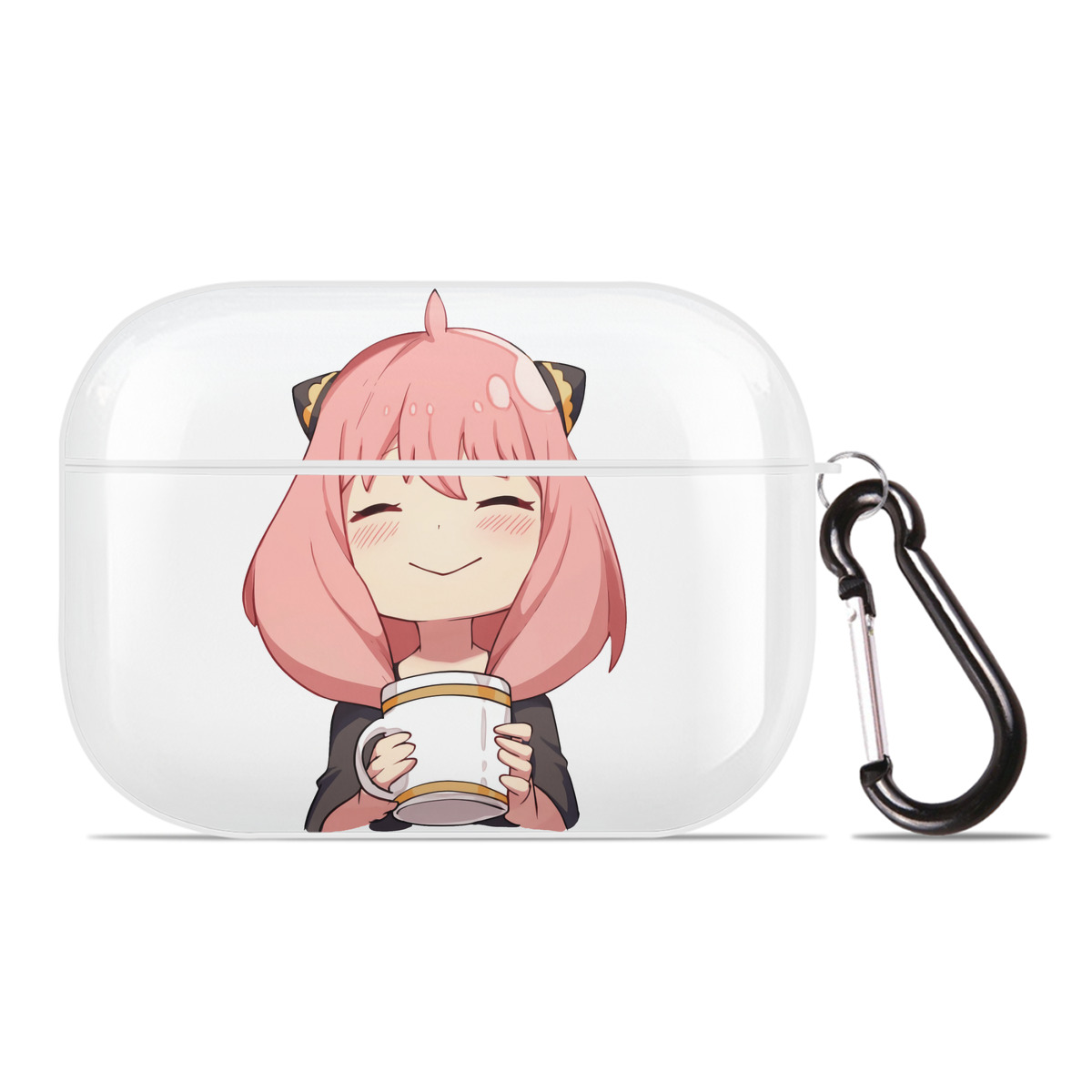 （画像用） SPY×FAMILY间谍家家酒 【AirPods Pro用】ハードシェル保護ケース 耐衝撃・防指紋・カラビナ付き商品仕様