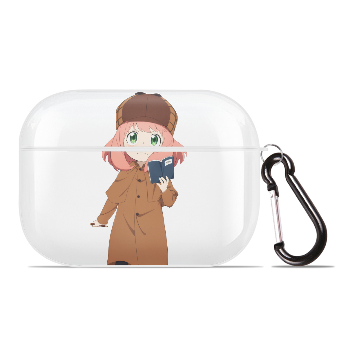 （画像用） SPY×FAMILY间谍家家酒 【AirPods Pro用】ハードシェル保護ケース 耐衝撃・防指紋・カラビナ付き商品仕様