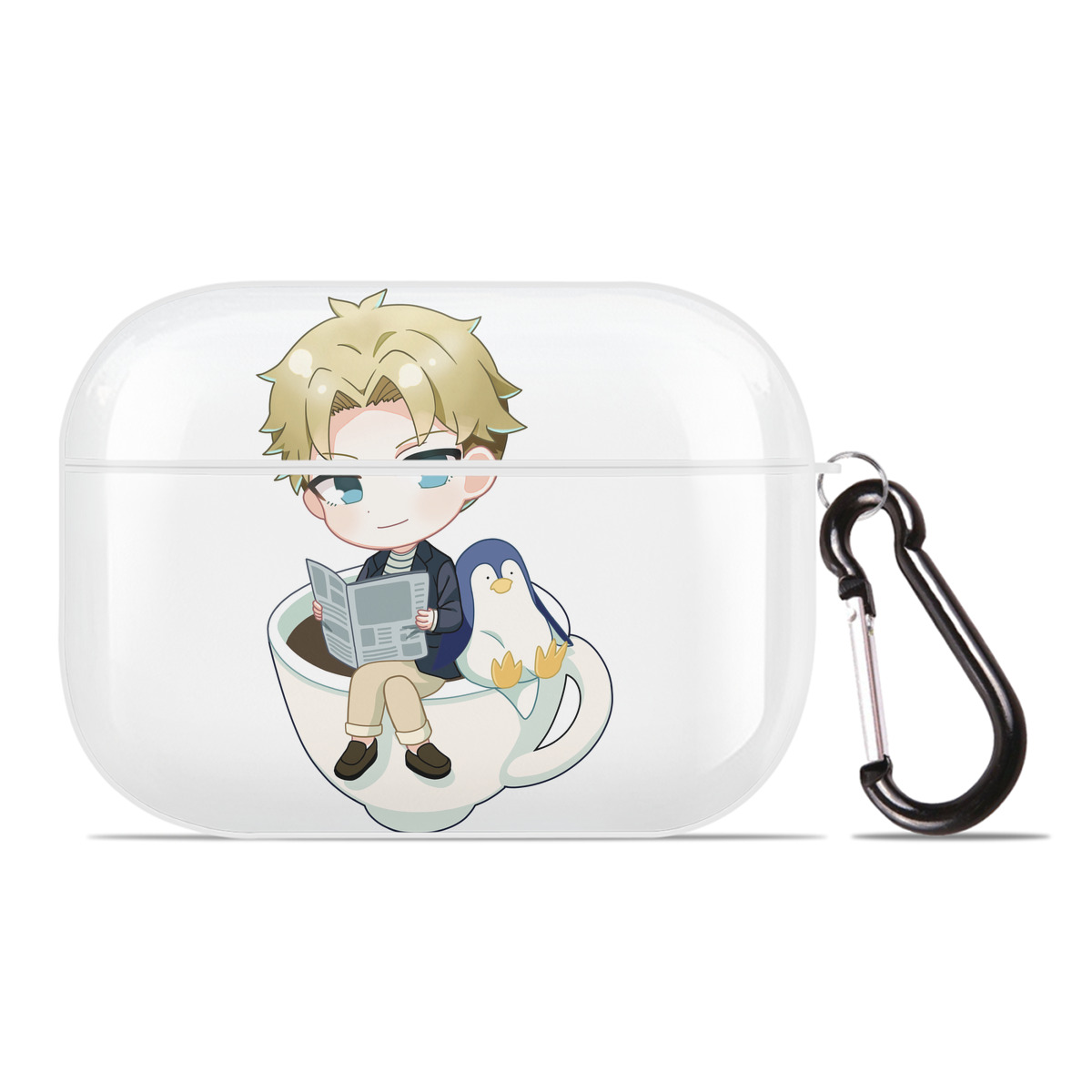 （画像用） SPY×FAMILY间谍家家酒 【AirPods Pro用】ハードシェル保護ケース 耐衝撃・防指紋・カラビナ付き商品仕様