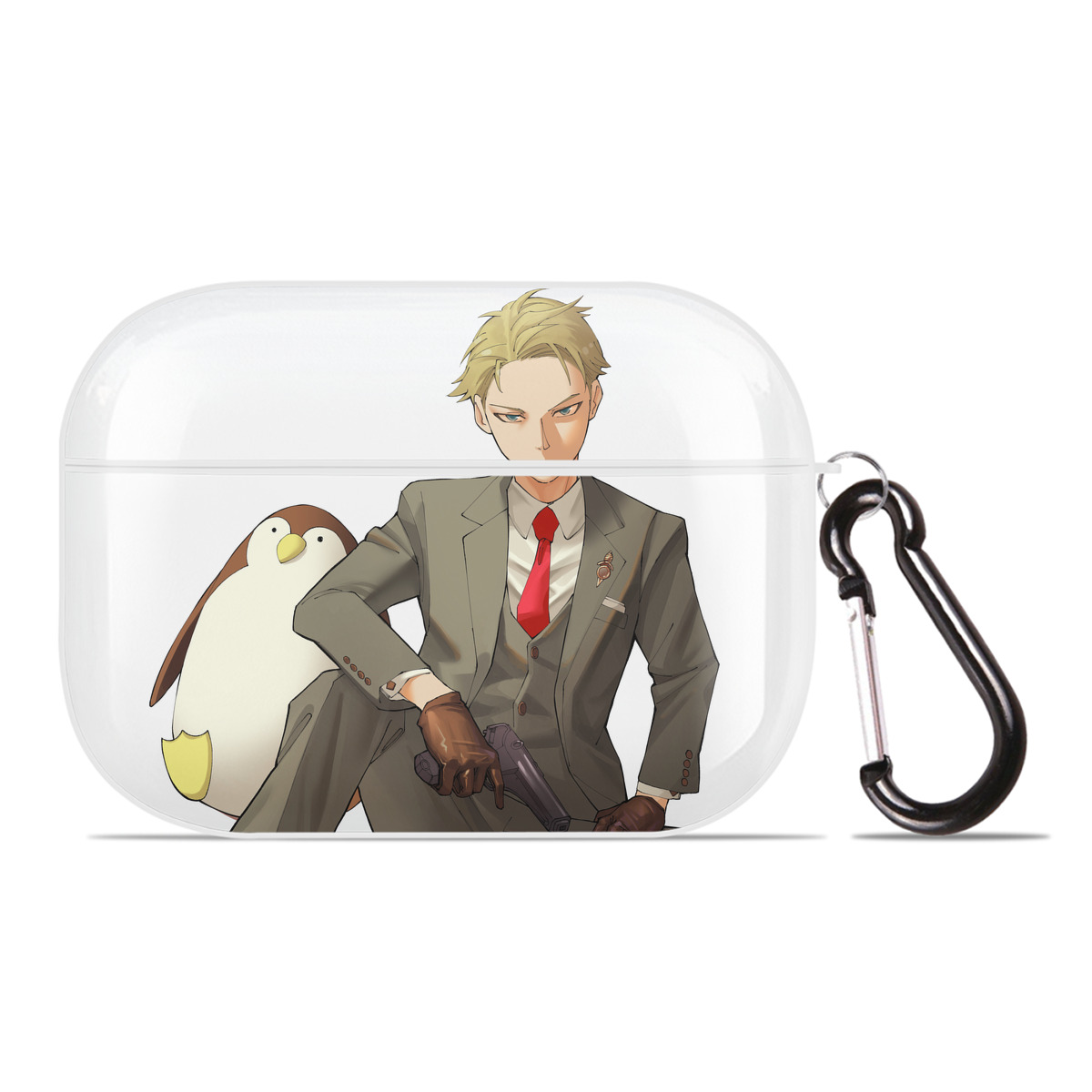 （画像用） SPY×FAMILY间谍家家酒 【AirPods Pro用】ハードシェル保護ケース 耐衝撃・防指紋・カラビナ付き商品仕様