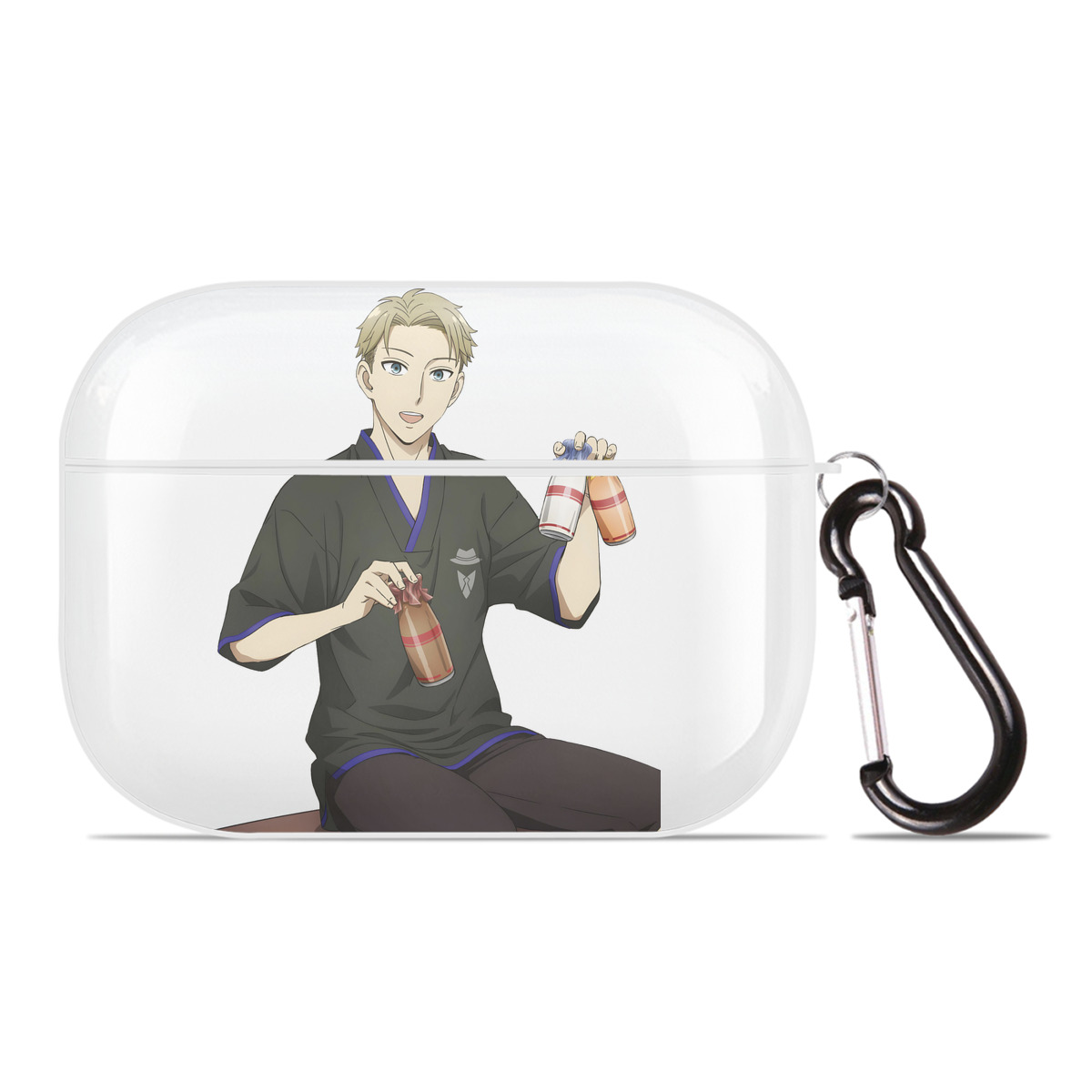 （画像用） SPY×FAMILY间谍家家酒 【AirPods Pro用】ハードシェル保護ケース 耐衝撃・防指紋・カラビナ付き商品仕様