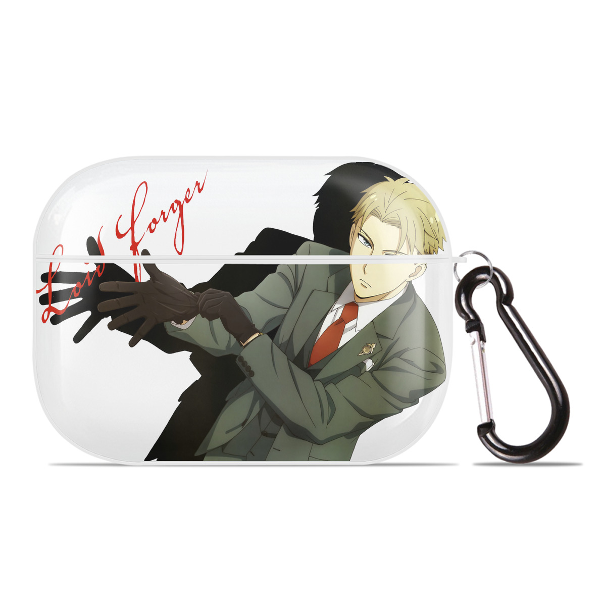 （画像用） SPY×FAMILY间谍家家酒 【AirPods Pro用】ハードシェル保護ケース 耐衝撃・防指紋・カラビナ付き商品仕様