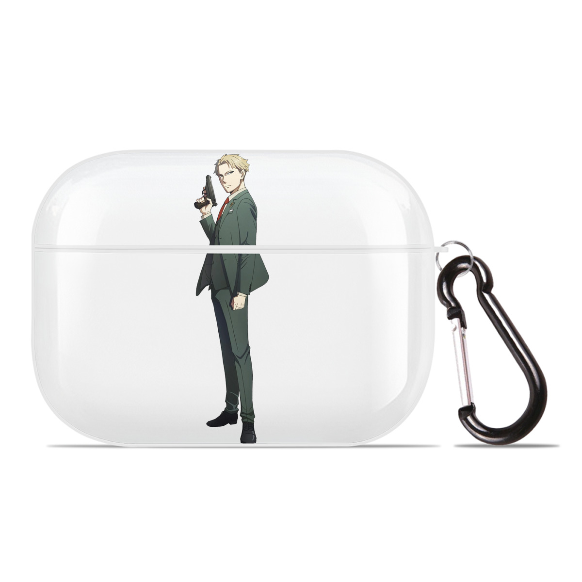 （画像用） SPY×FAMILY间谍家家酒 【AirPods Pro用】ハードシェル保護ケース 耐衝撃・防指紋・カラビナ付き商品仕様