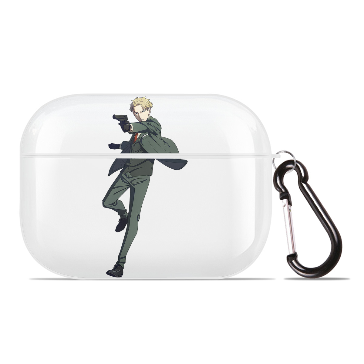 （画像用） SPY×FAMILY间谍家家酒 【AirPods Pro用】ハードシェル保護ケース 耐衝撃・防指紋・カラビナ付き商品仕様