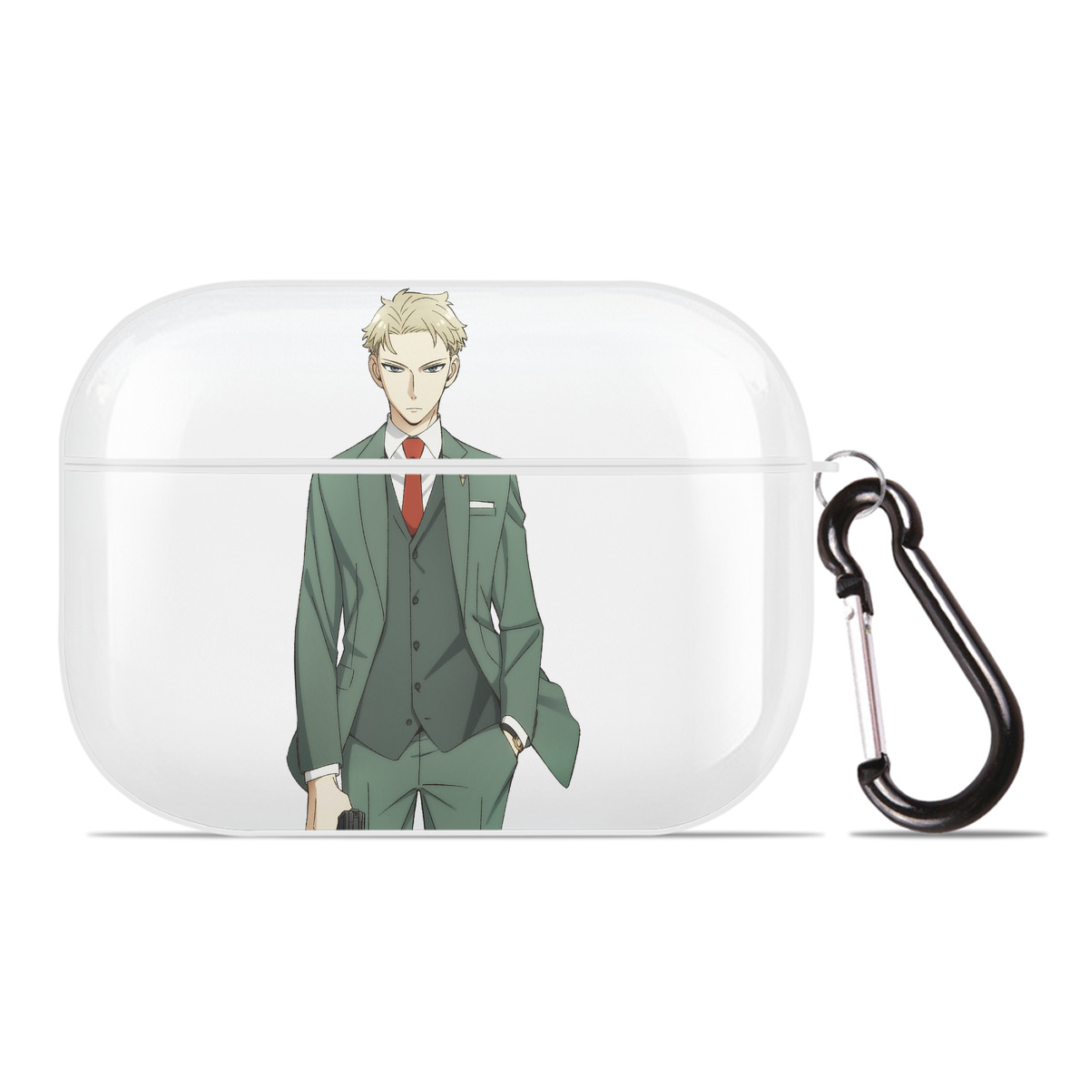 （画像用） SPY×FAMILY间谍家家酒 【AirPods Pro用】ハードシェル保護ケース 耐衝撃・防指紋・カラビナ付き商品仕様
