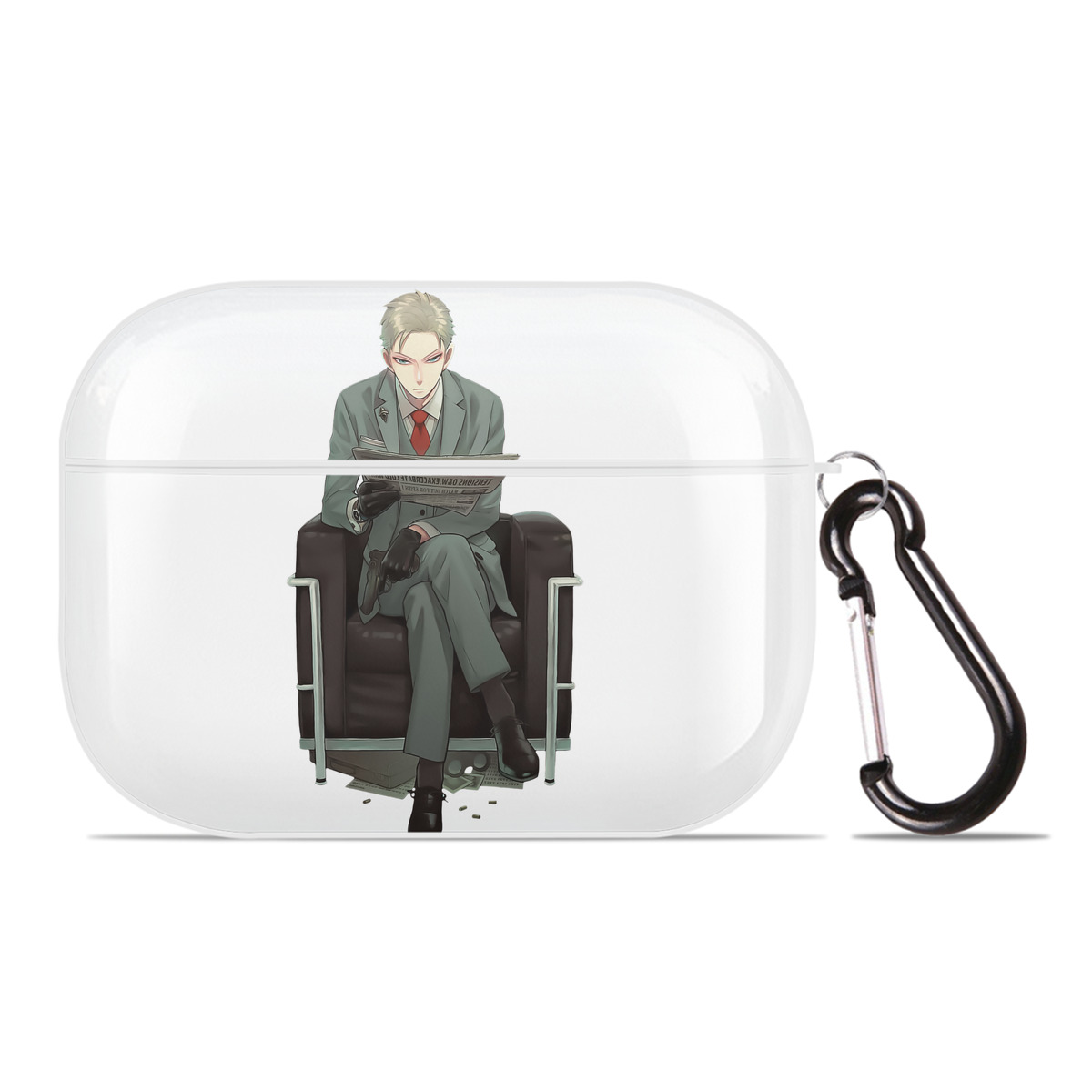 （画像用） SPY×FAMILY间谍家家酒 【AirPods Pro用】ハードシェル保護ケース 耐衝撃・防指紋・カラビナ付き商品仕様