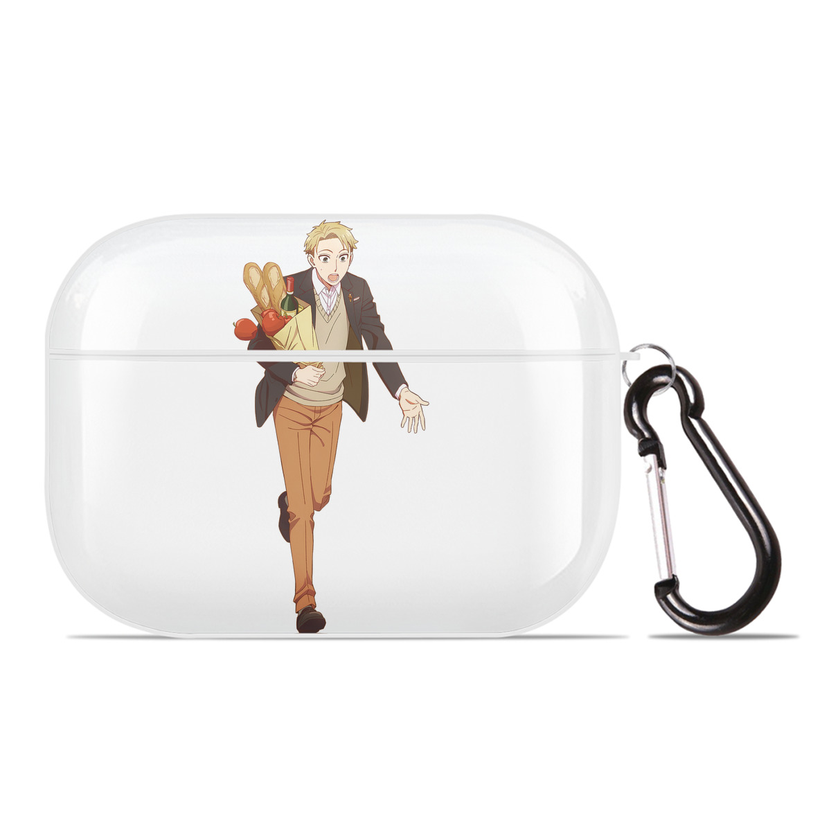 （画像用） SPY×FAMILY间谍家家酒 【AirPods Pro用】ハードシェル保護ケース 耐衝撃・防指紋・カラビナ付き商品仕様