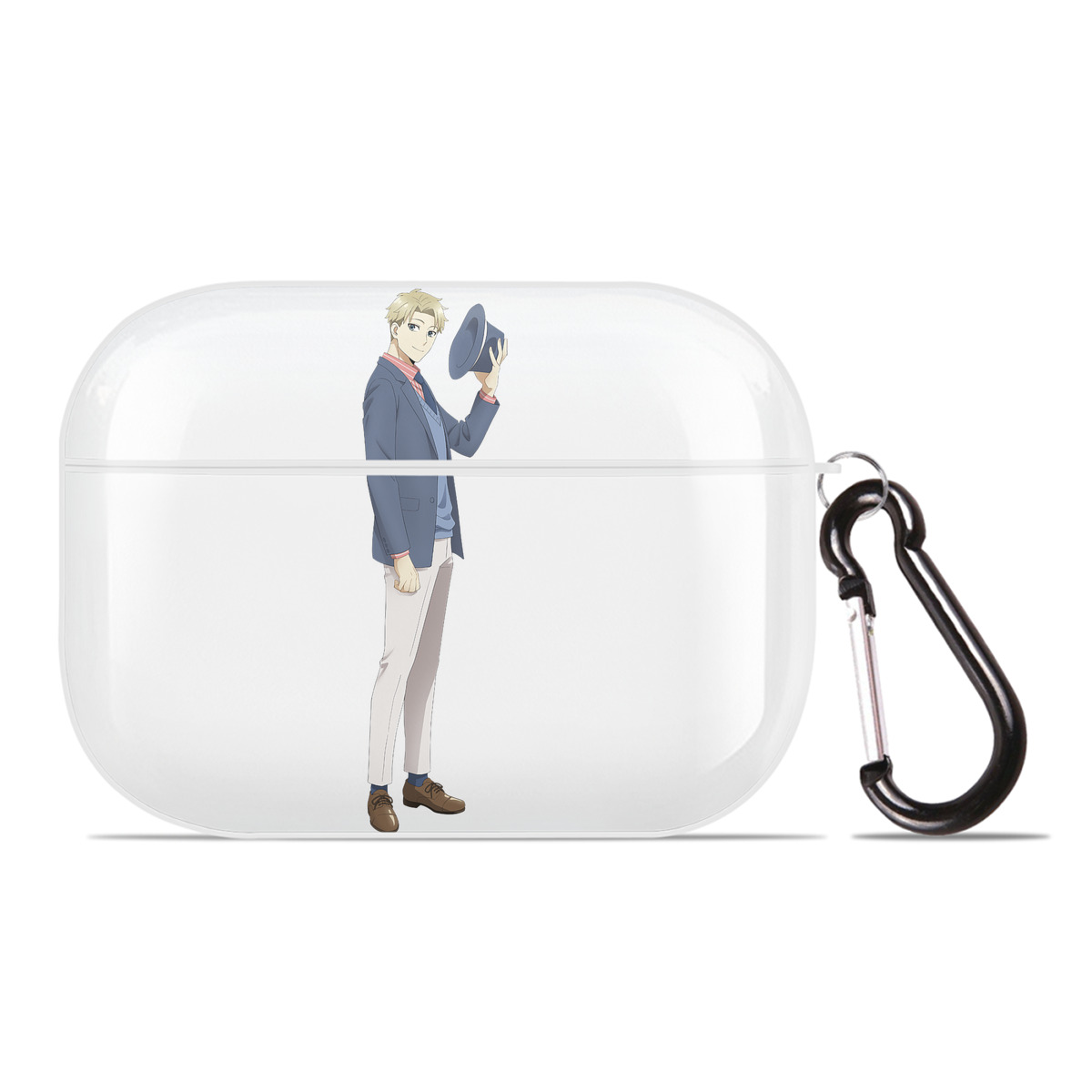 （画像用） SPY×FAMILY间谍家家酒 【AirPods Pro用】ハードシェル保護ケース 耐衝撃・防指紋・カラビナ付き商品仕様