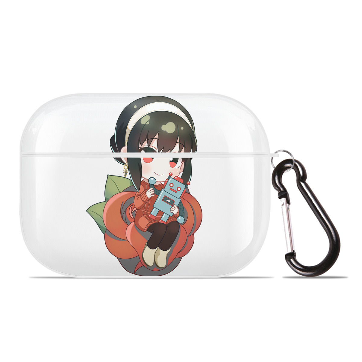 （画像用） SPY×FAMILY间谍家家酒 【AirPods Pro用】ハードシェル保護ケース 耐衝撃・防指紋・カラビナ付き商品仕様