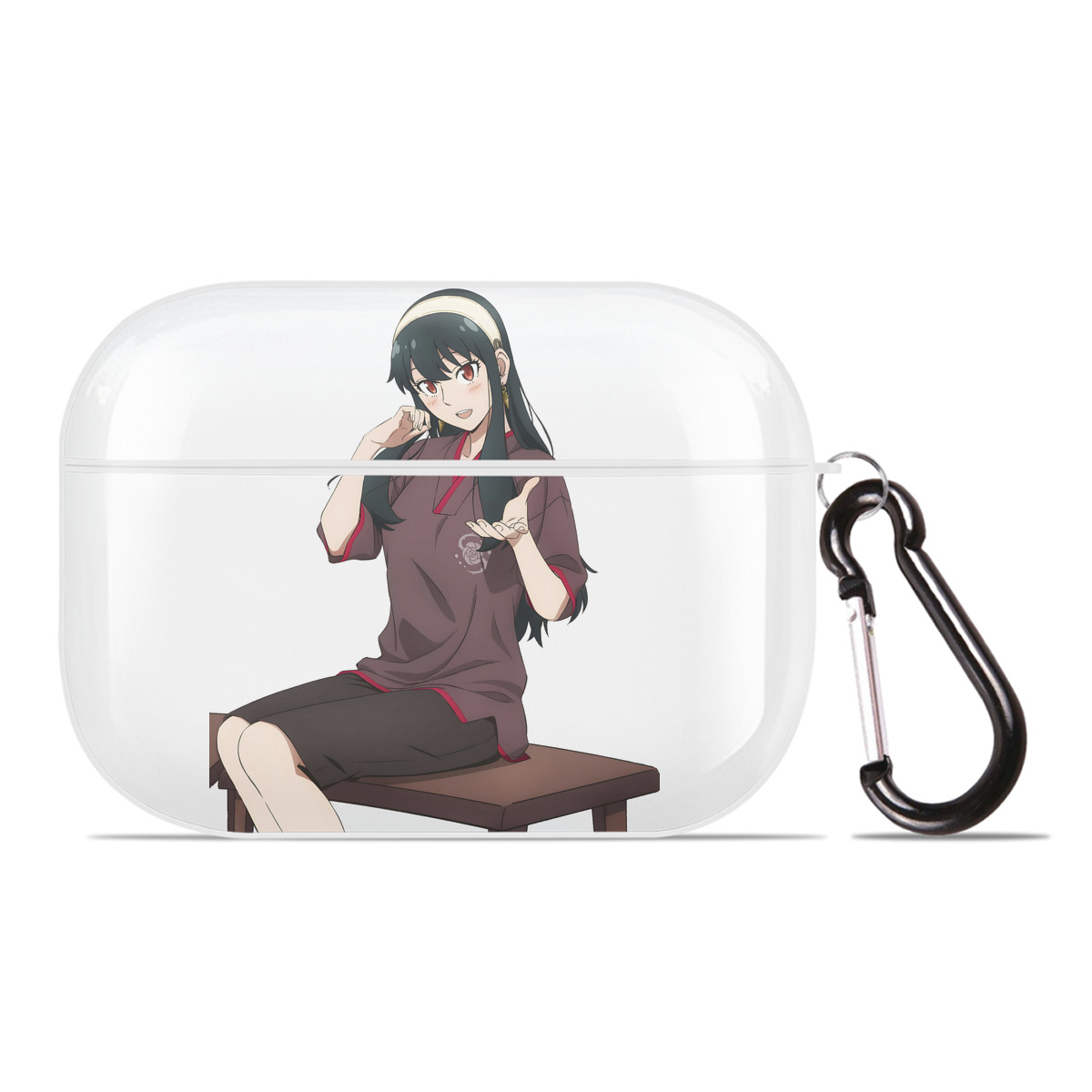 （画像用） SPY×FAMILY间谍家家酒 【AirPods Pro用】ハードシェル保護ケース 耐衝撃・防指紋・カラビナ付き商品仕様