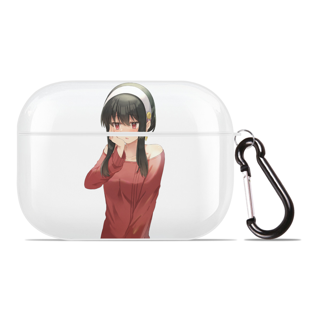 （画像用） SPY×FAMILY间谍家家酒 【AirPods Pro用】ハードシェル保護ケース 耐衝撃・防指紋・カラビナ付き商品仕様