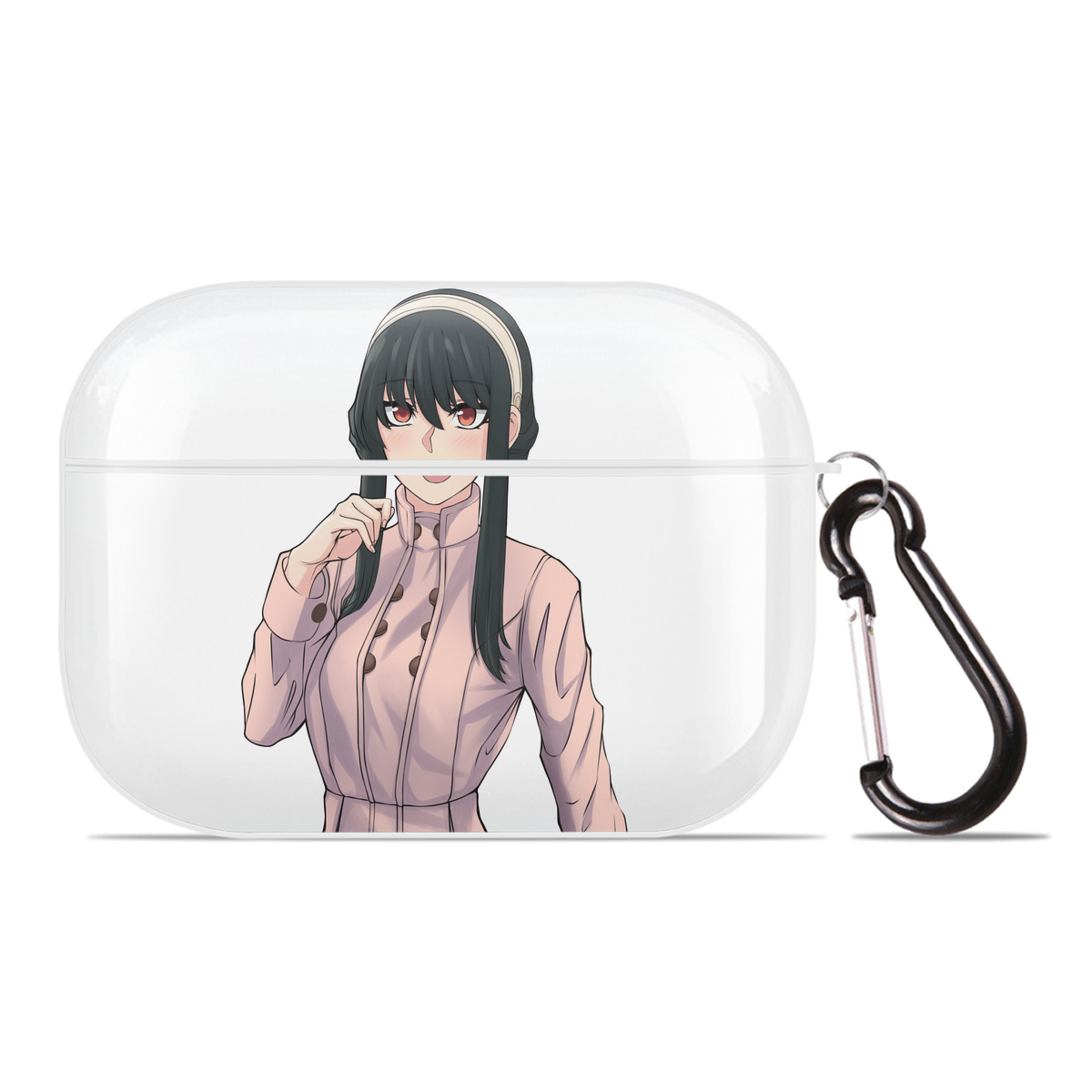（画像用） SPY×FAMILY间谍家家酒 【AirPods Pro用】ハードシェル保護ケース 耐衝撃・防指紋・カラビナ付き商品仕様