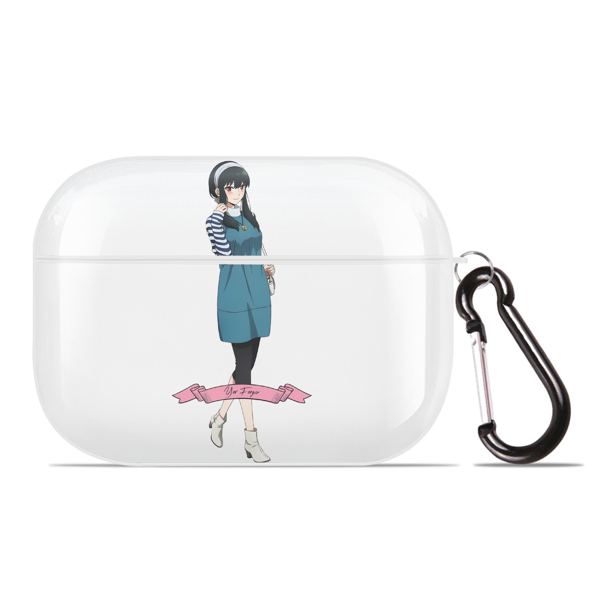 （画像用） SPY×FAMILY间谍家家酒 【AirPods Pro用】ハードシェル保護ケース 耐衝撃・防指紋・カラビナ付き商品仕様