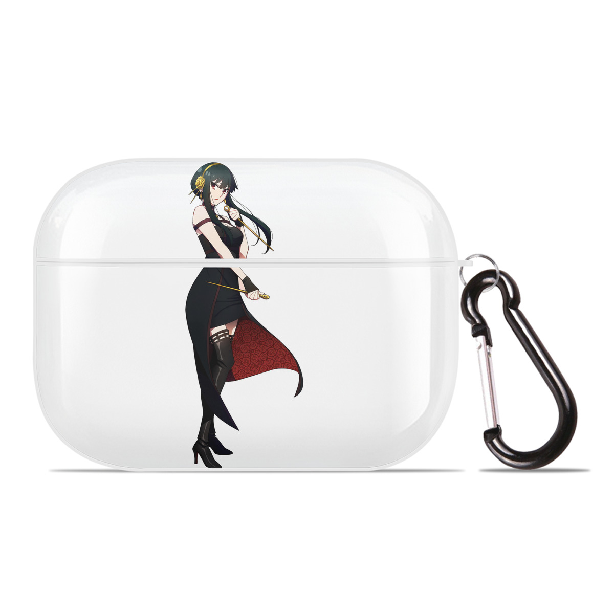 （画像用） SPY×FAMILY间谍家家酒 【AirPods Pro用】ハードシェル保護ケース 耐衝撃・防指紋・カラビナ付き商品仕様