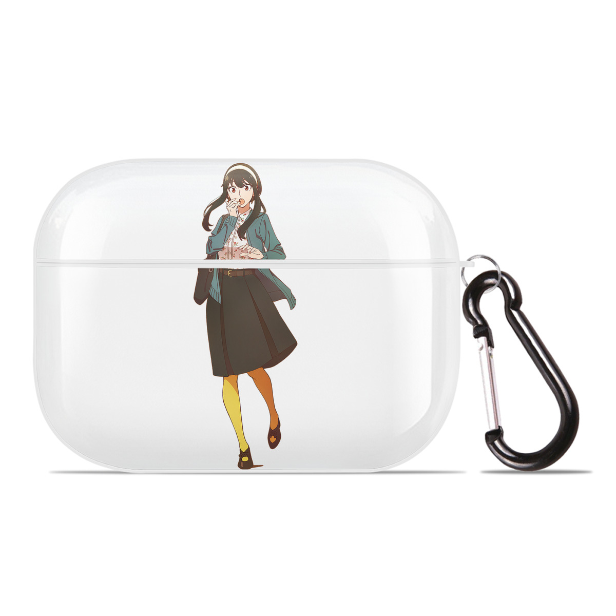 （画像用） SPY×FAMILY间谍家家酒 【AirPods Pro用】ハードシェル保護ケース 耐衝撃・防指紋・カラビナ付き商品仕様