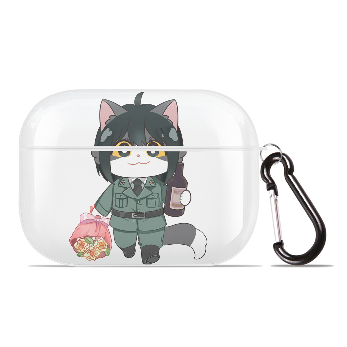 （画像用） SPY×FAMILY间谍家家酒 【AirPods Pro用】ハードシェル保護ケース 耐衝撃・防指紋・カラビナ付き商品仕様