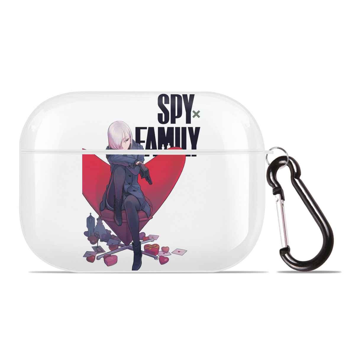 （画像用） SPY×FAMILY间谍家家酒 【AirPods Pro用】ハードシェル保護ケース 耐衝撃・防指紋・カラビナ付き商品仕様