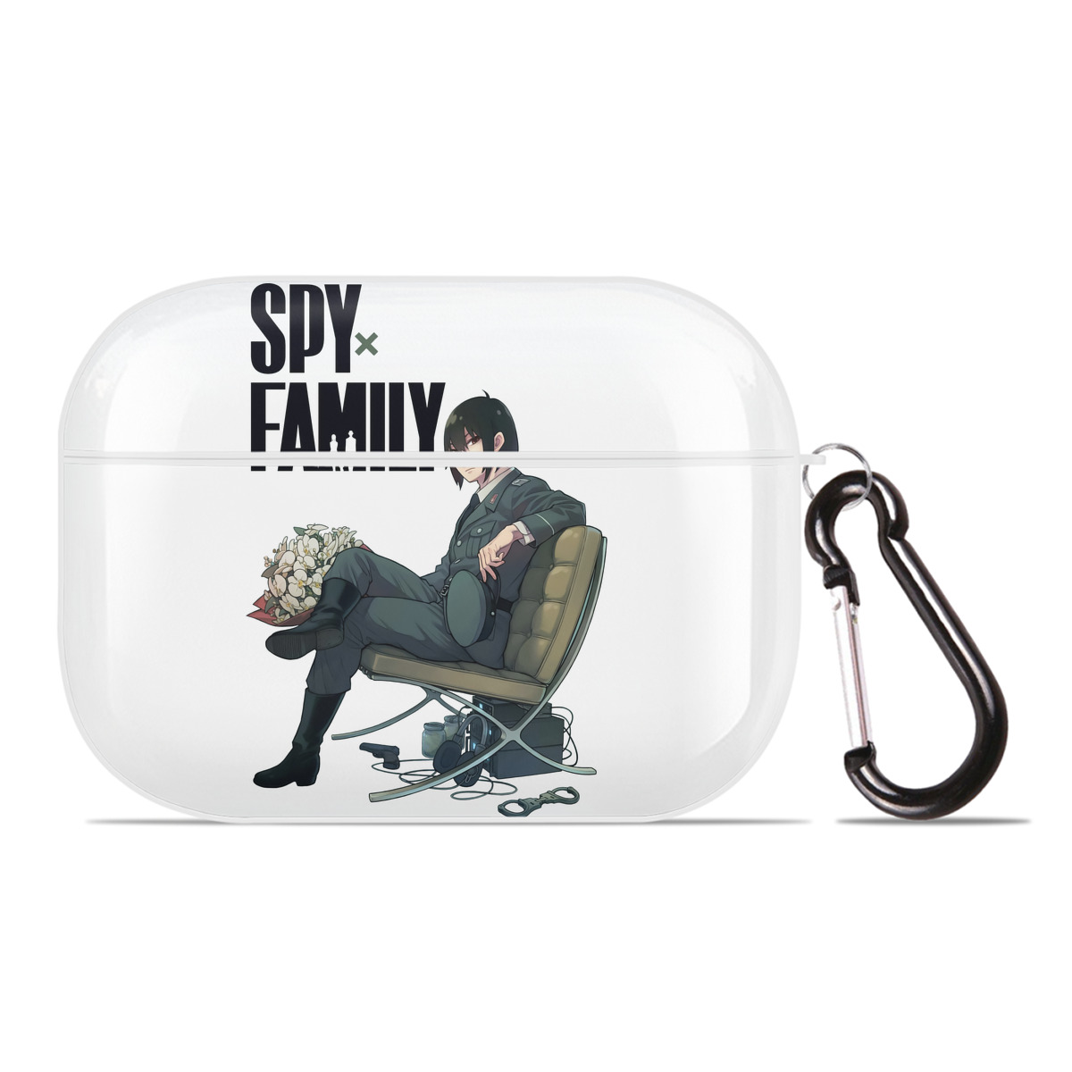 （画像用） SPY×FAMILY间谍家家酒 【AirPods Pro用】ハードシェル保護ケース 耐衝撃・防指紋・カラビナ付き商品仕様
