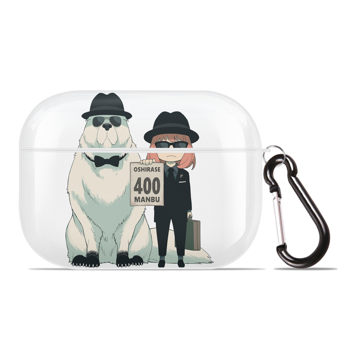 （画像用） SPY×FAMILY间谍家家酒 【AirPods Pro用】ハードシェル保護ケース 耐衝撃・防指紋・カラビナ付き商品仕様